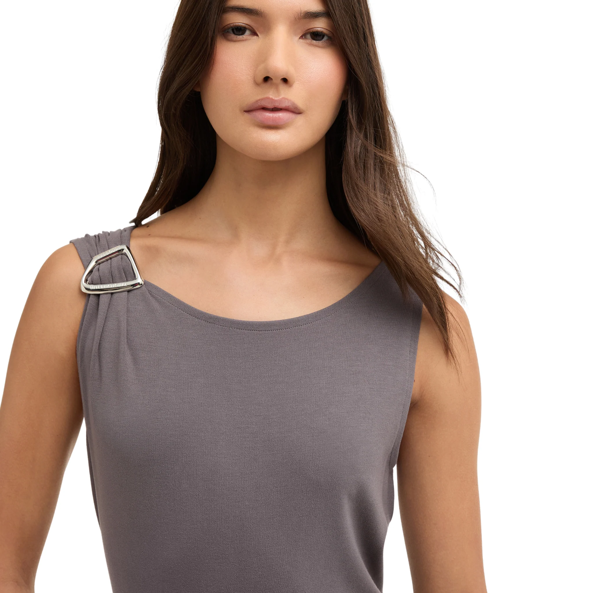 Womens Barbour International Lavender Grey Gigi Midi Dress - Image 3