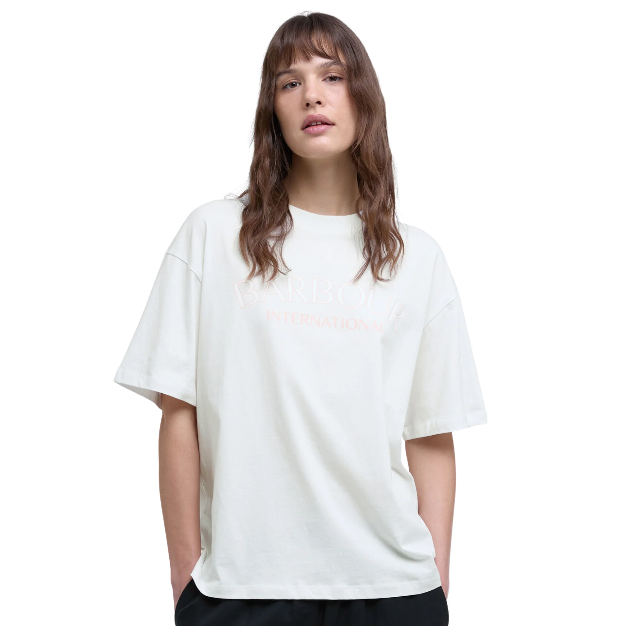 Womens Barbour International Neutral Cali Oversized S/s T Shirt - Image 2