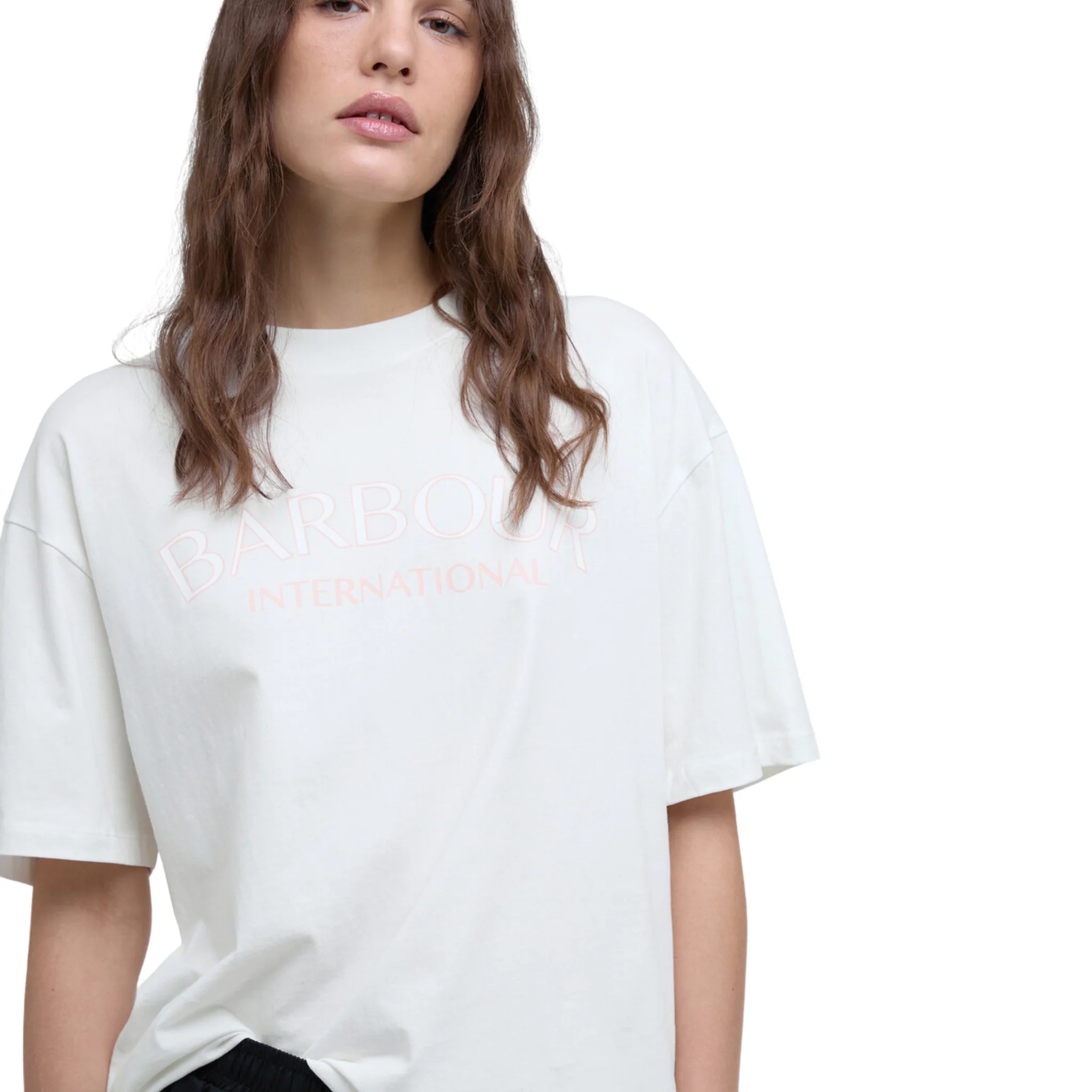 Womens Barbour International Neutral Cali Oversized S/s T Shirt - Image 3