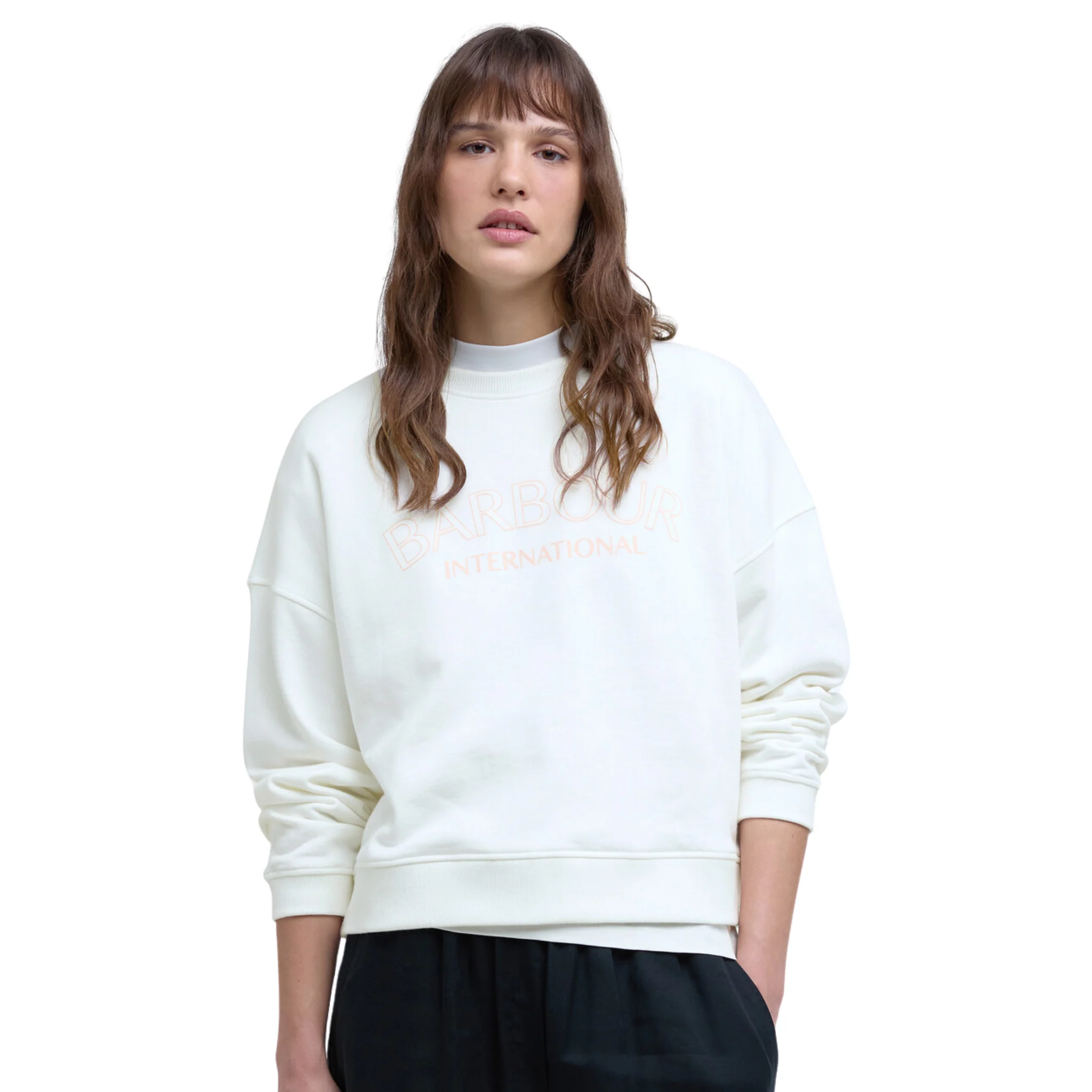 Womens Barbour International Neutral Cali Sweatshirt - Image 2