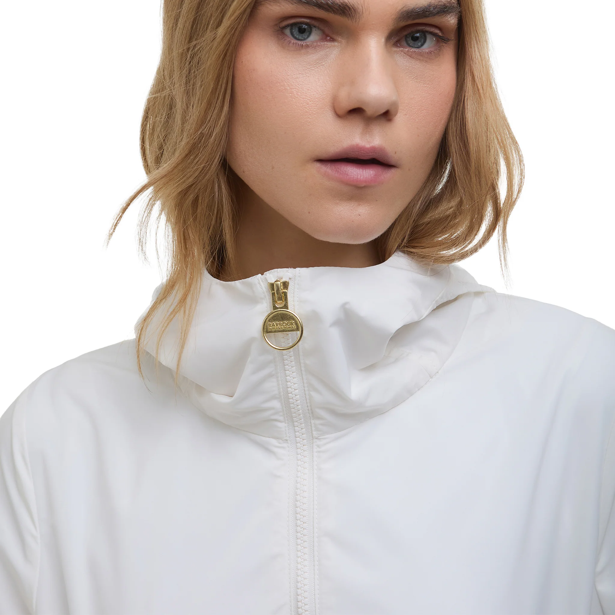 Womens Barbour International Neutral Piper Showerproof Jacket - Image 3