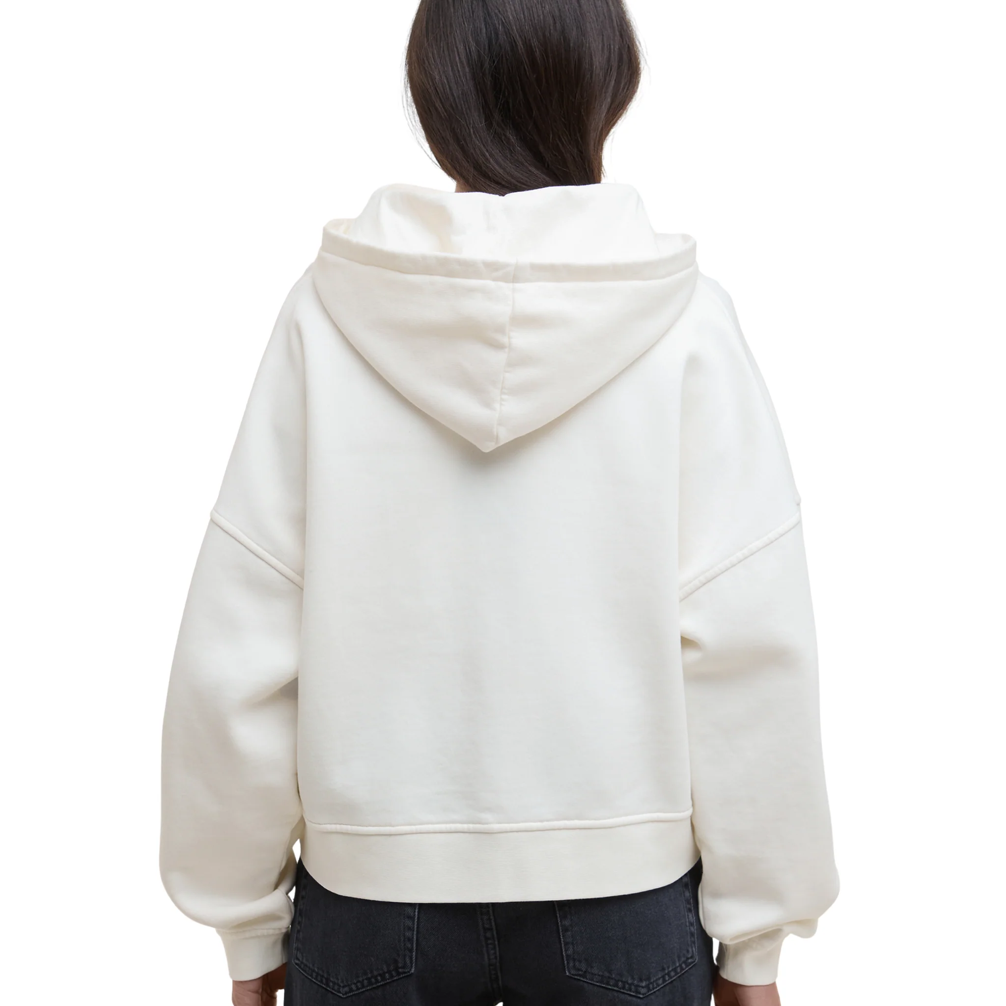 Womens Barbour International Off White Lana Zip Hoodie - Image 3