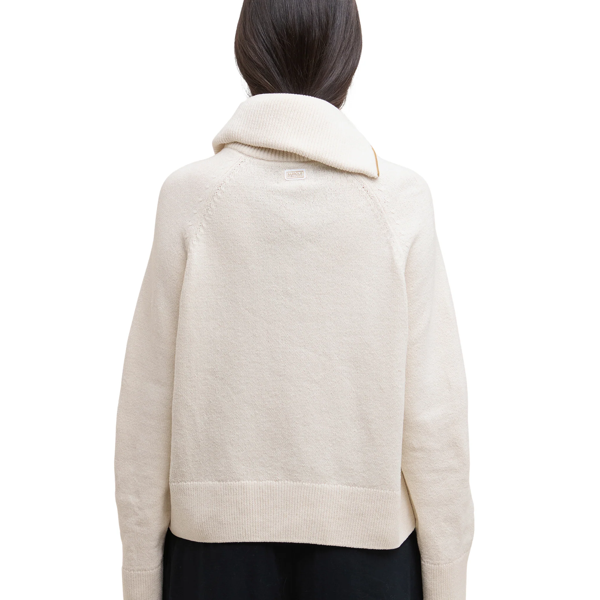 Womens Barbour International Off White Saskia Knitted Jumper - Image 3