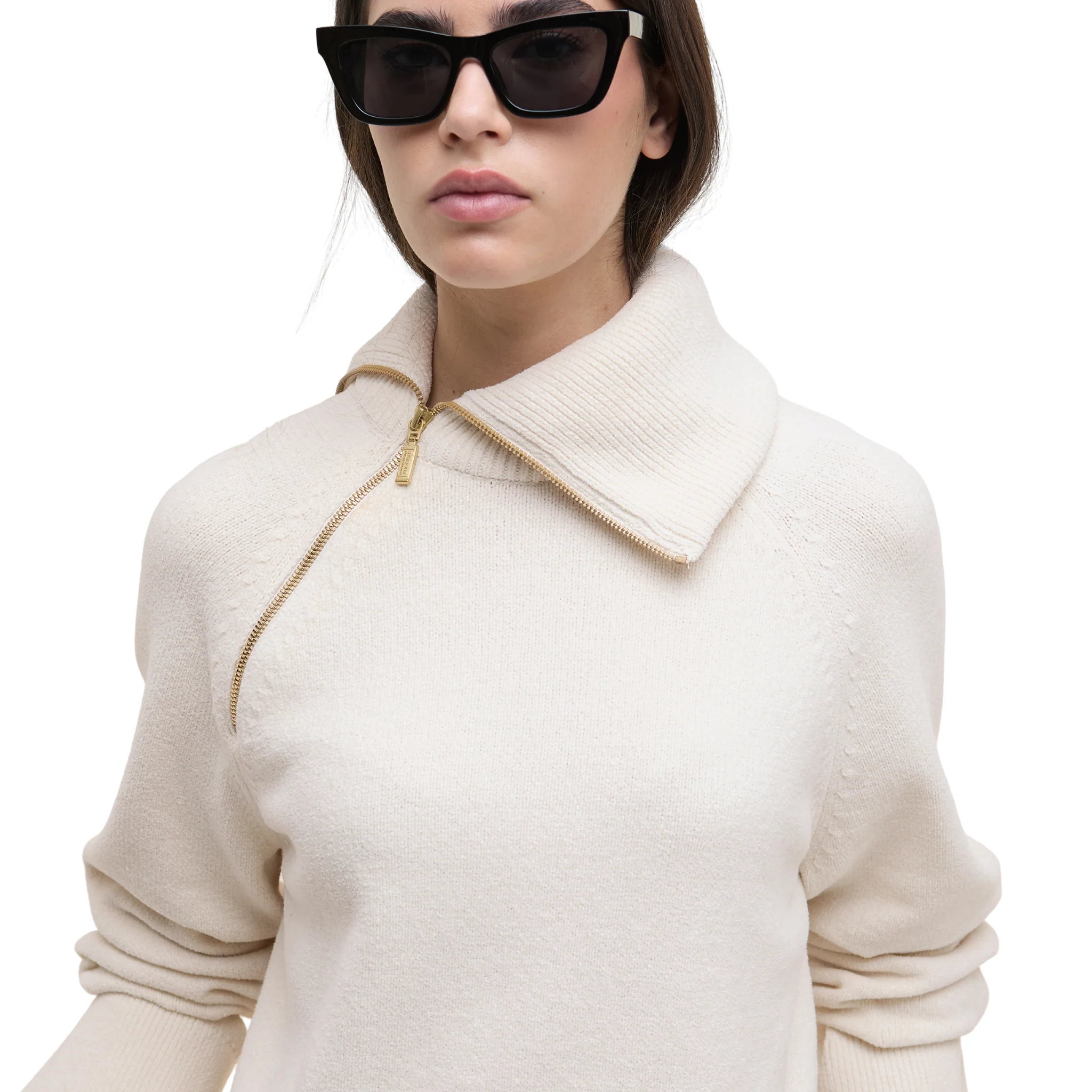 Womens Barbour International Off White Saskia Knitted Jumper - Image 4