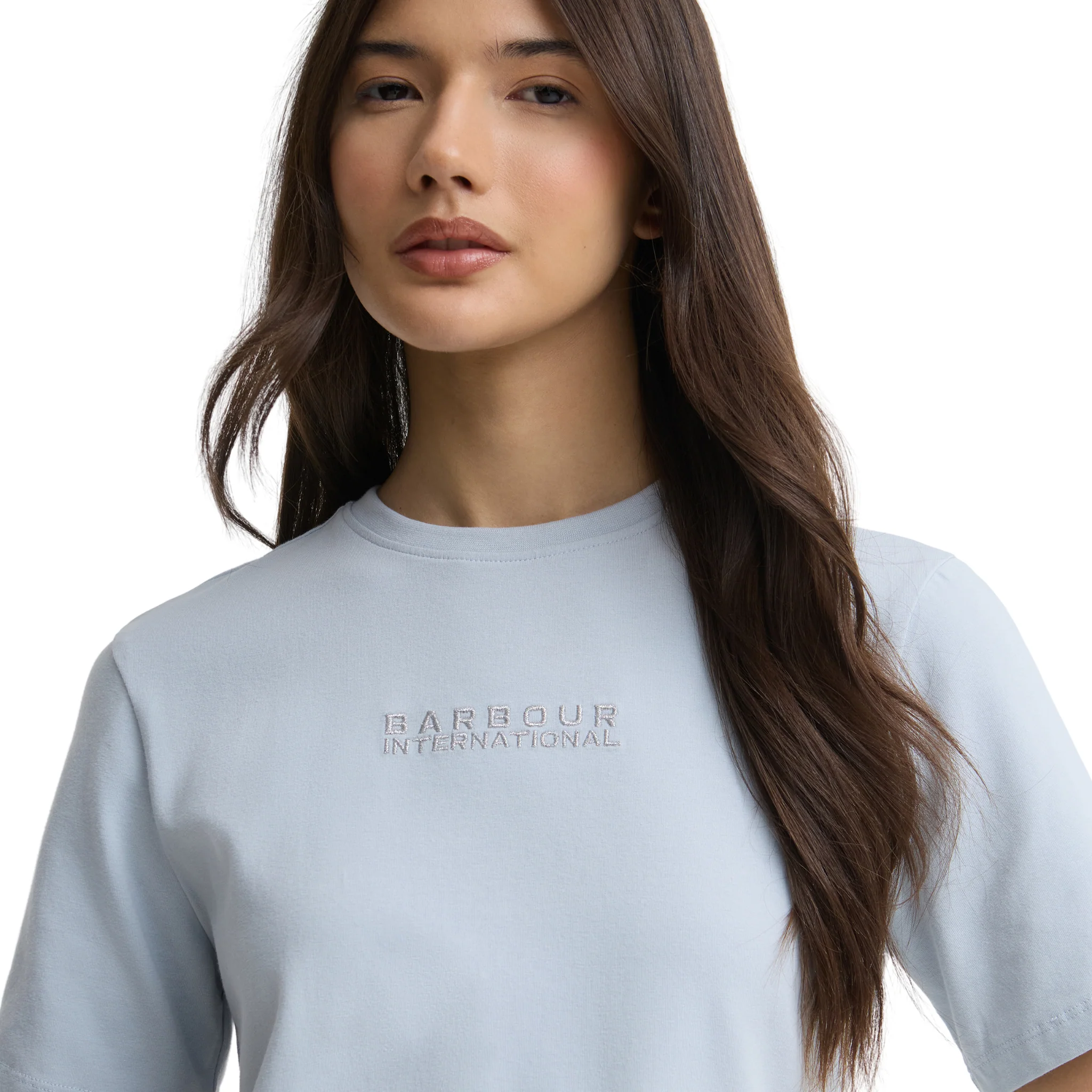 Womens Barbour International Pearl Blue Nova S/s T Shirt - Image 5