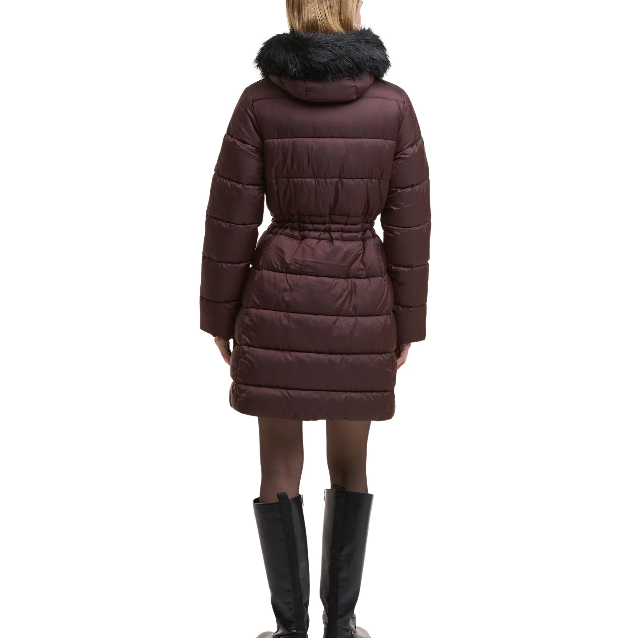 Womens Barbour International Red Velvet Anastasia Padded Coat - Image 3