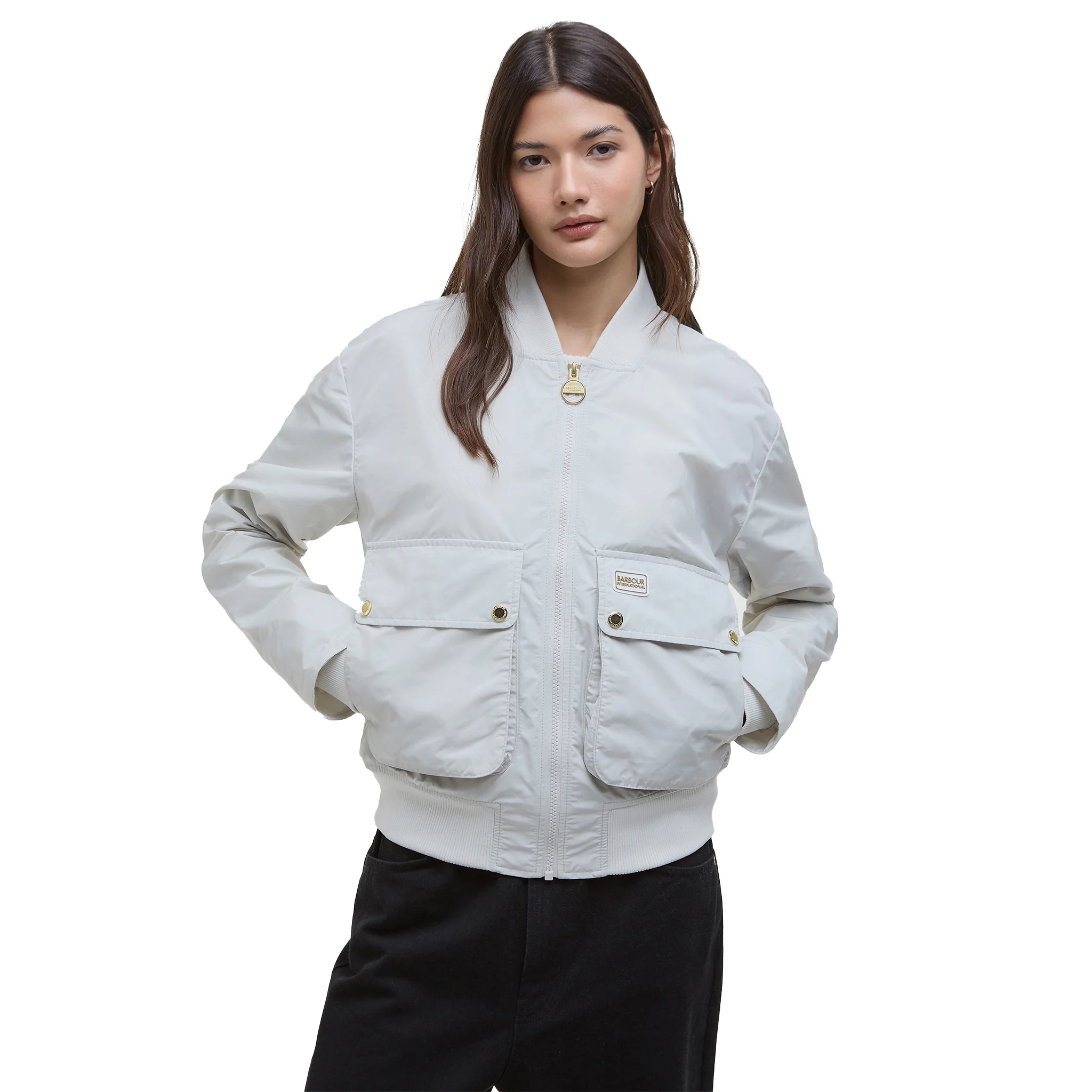 Womens Barbour International Silver Birch Priya Showerproof Jacket - Image 2