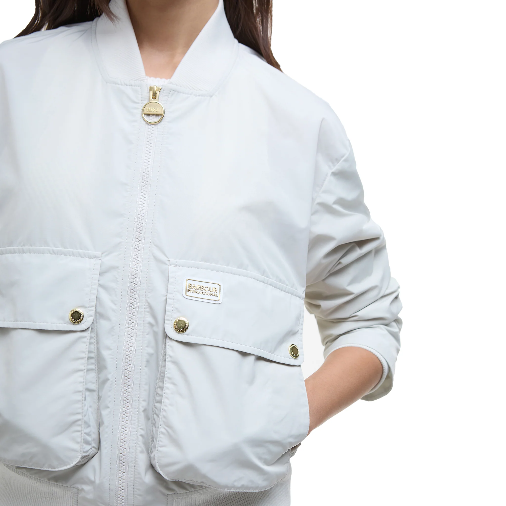 Womens Barbour International Silver Birch Priya Showerproof Jacket - Image 3