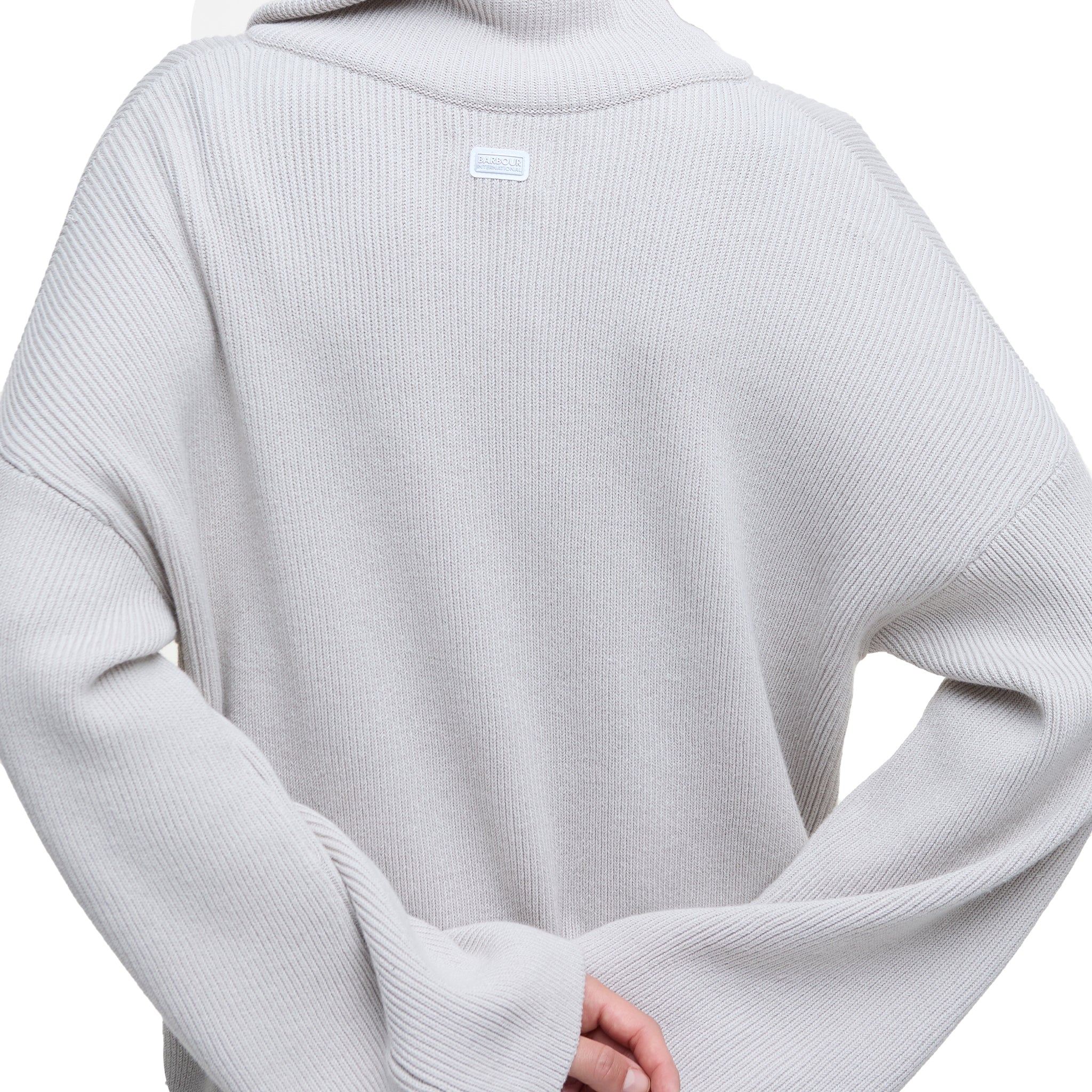 Womens Barbour International Silver Cloud Franchesca 1/2 Zip Knit - Image 4