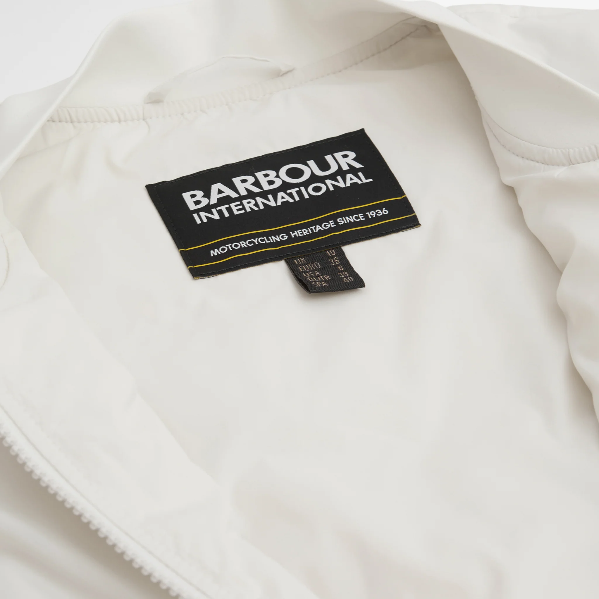 Womens Barbour International Vaporous Grey Emerson Quilted Sweat Jacket - Image 4
