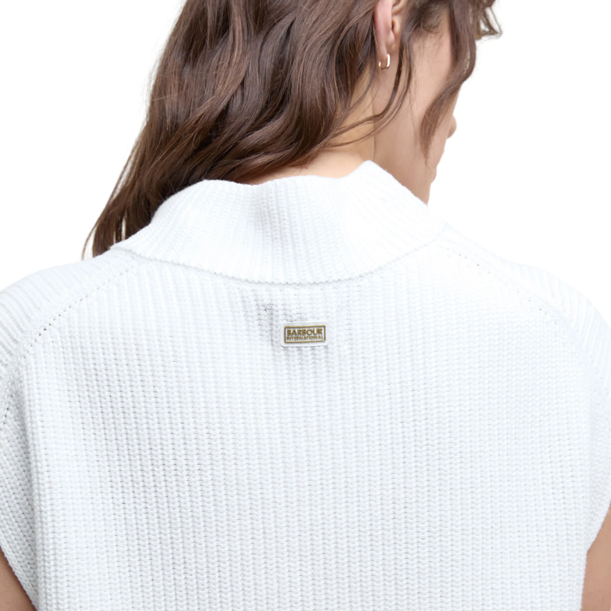 Womens Barbour International White Clara Sleeveless Knit - Image 5