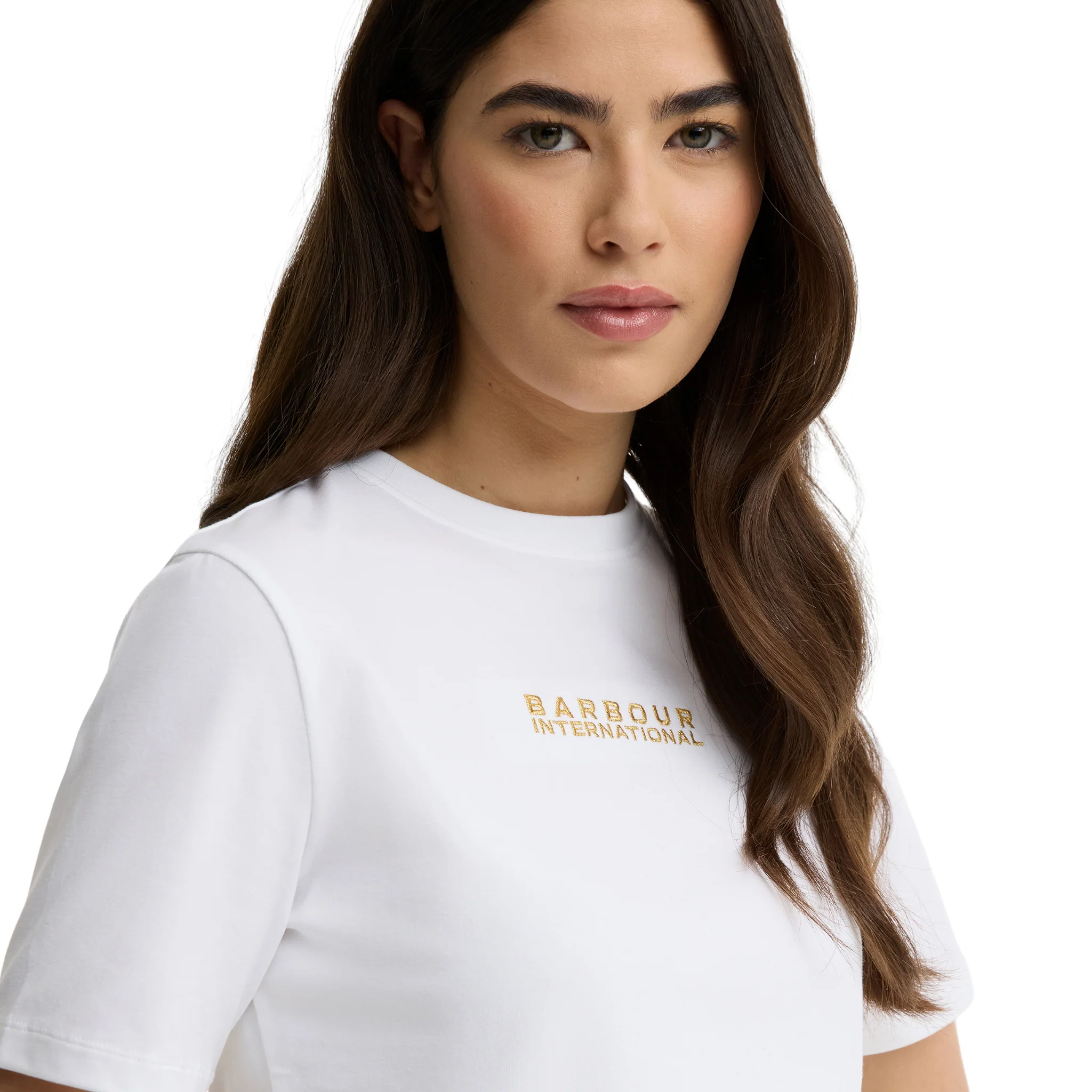 Womens Barbour International White Nova S/s T Shirt - Image 5