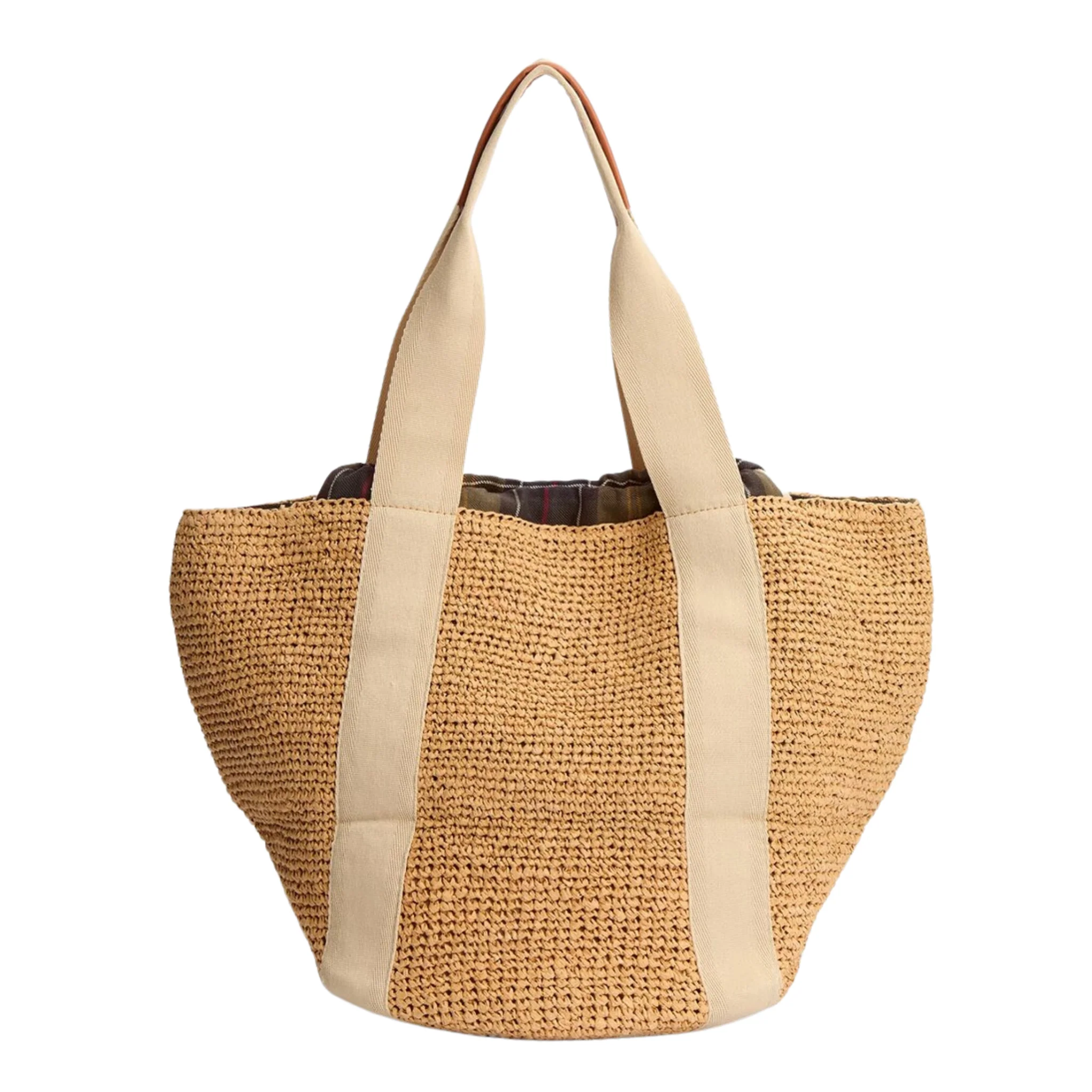 Womens Barbour Natural Lily Beach Tote Bag - Image 4