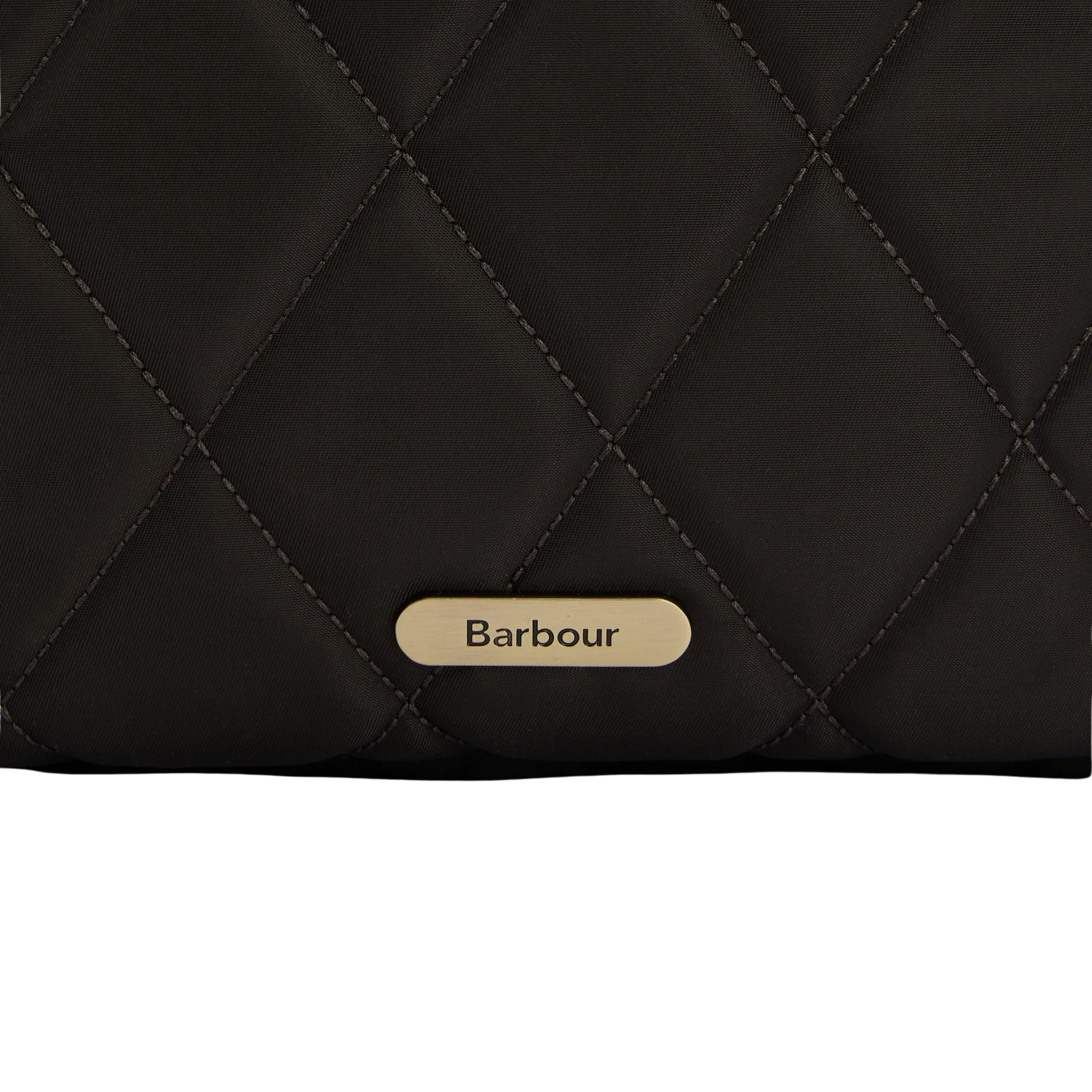 Womens Barbour Olive Quilted Backpack - Image 5
