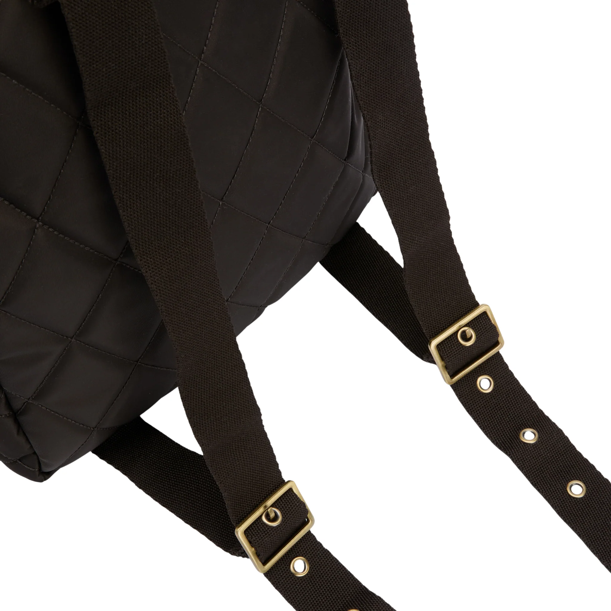 Womens Barbour Olive Quilted Backpack - Image 7