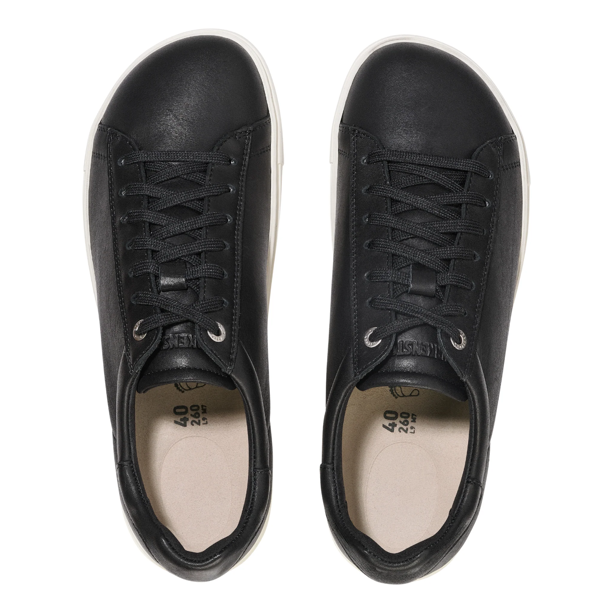 Womens Birkenstock Black Bend Low Leather Trainers - Image 2