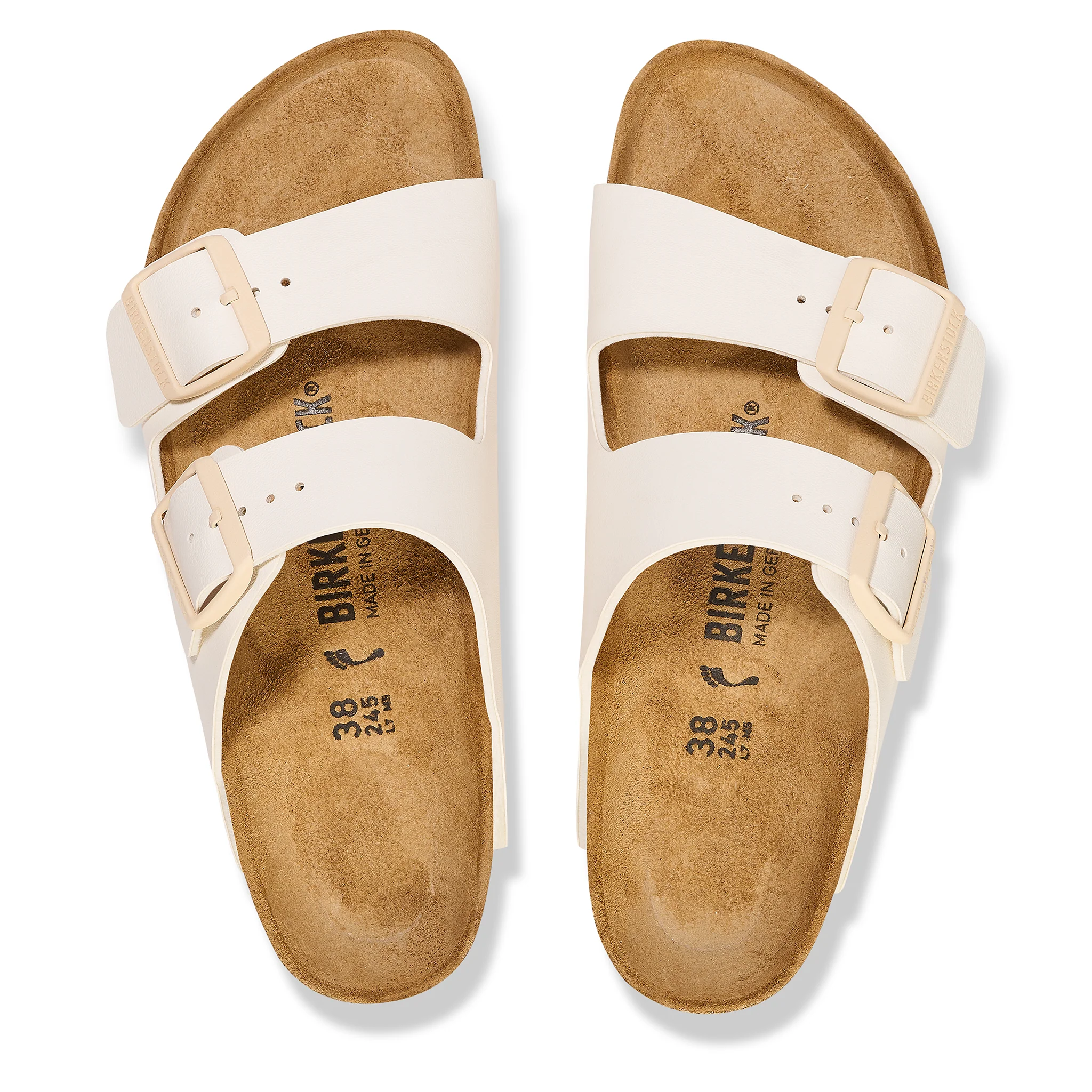 Womens Birkenstock Eggshell Arizona Birko-Flor - Image 3