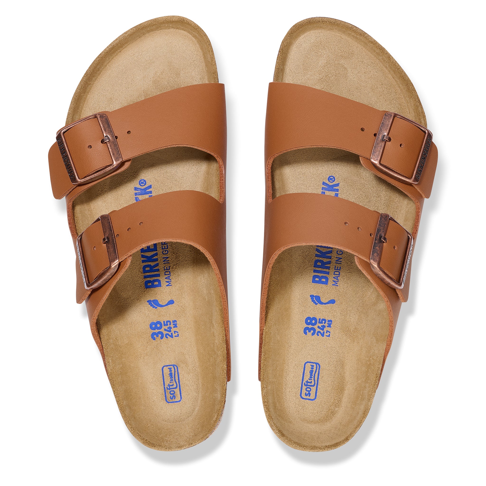 Womens Birkenstock Ginger Brown Arizona SFB Birko-Flor - Image 3