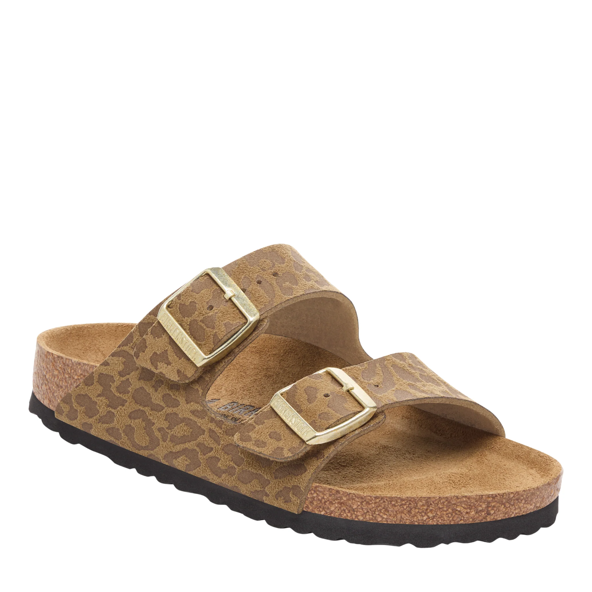 Womens Birkenstock Leo Khaki Arizona BS Synthetik Sandals - Image 2