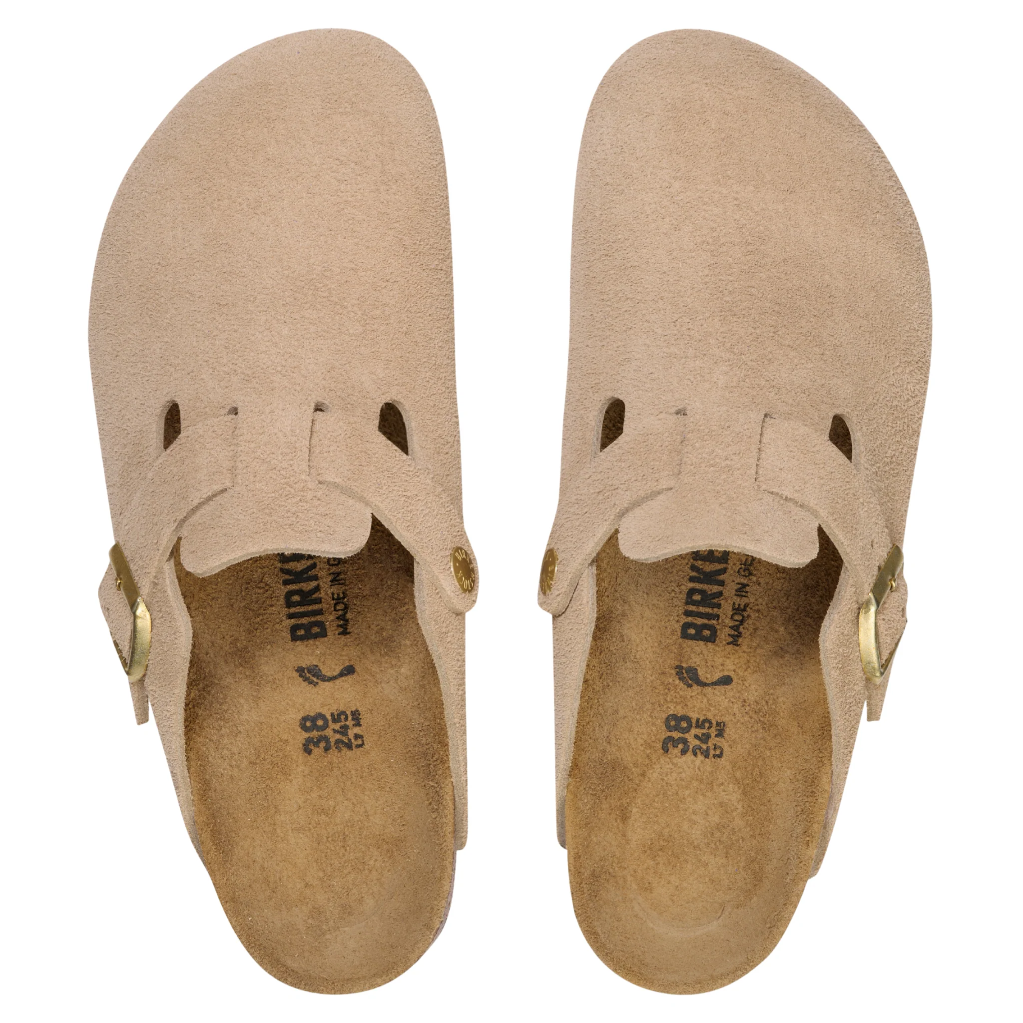 Womens Birkenstock Sandcastle Boston Suede Clogs - Image 3