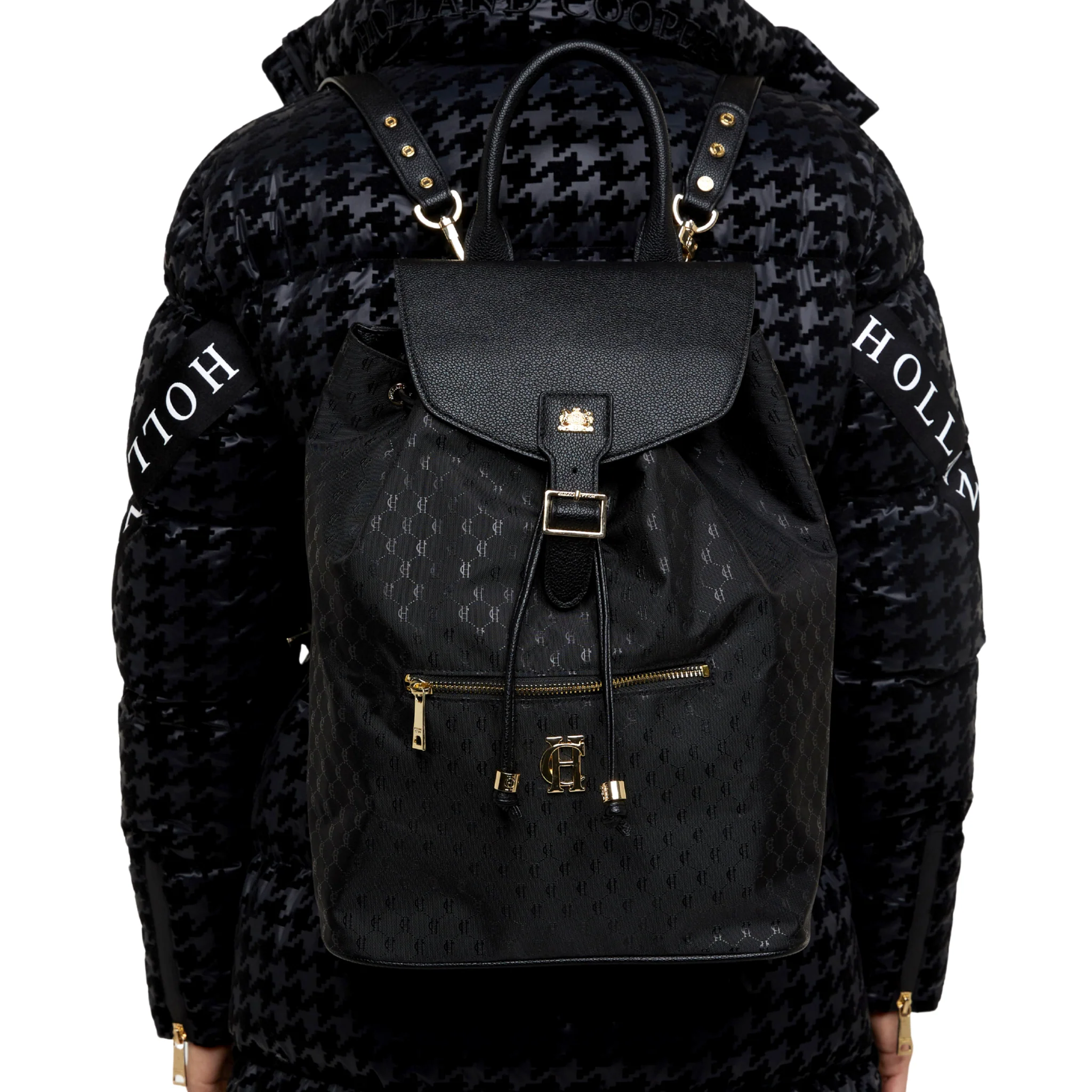 Womens Holland Cooper Black Regency Monogram Backpack - Image 2