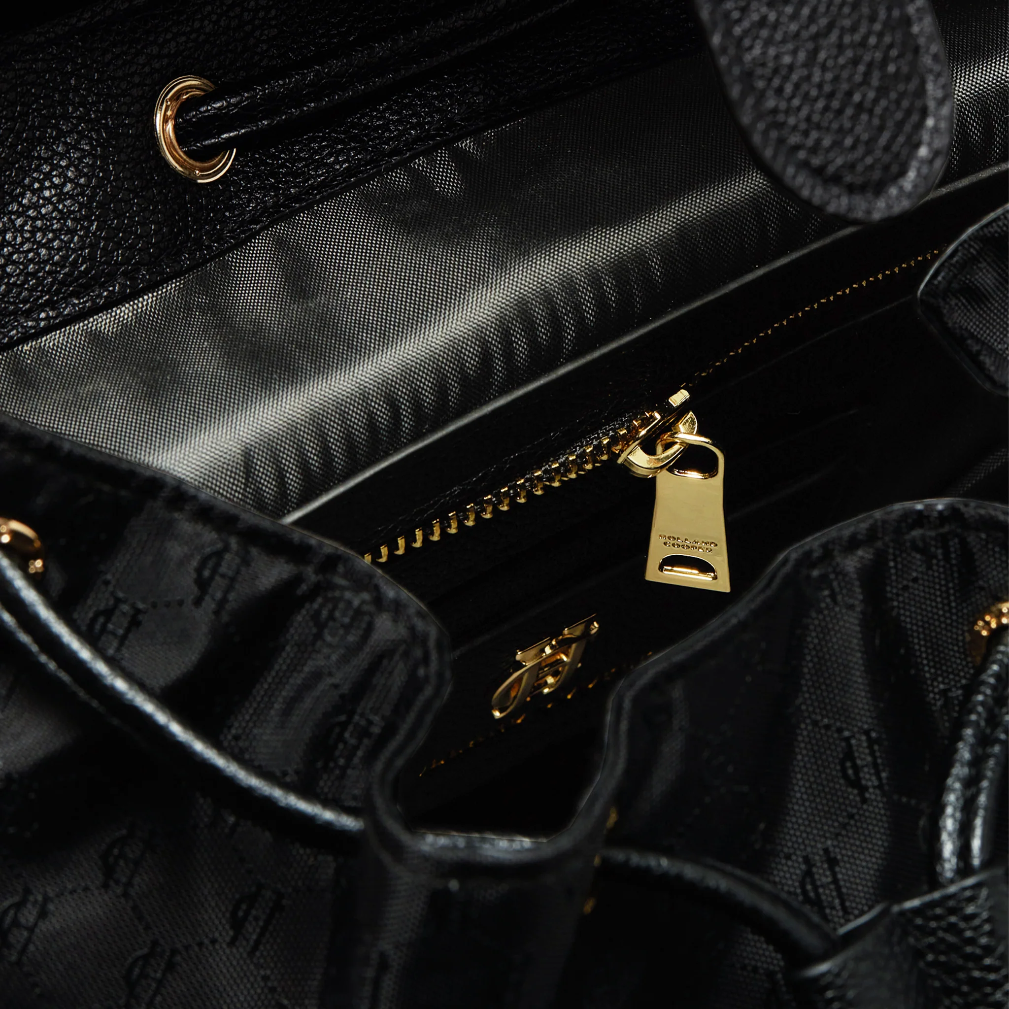 Womens Holland Cooper Black Regency Monogram Backpack - Image 4