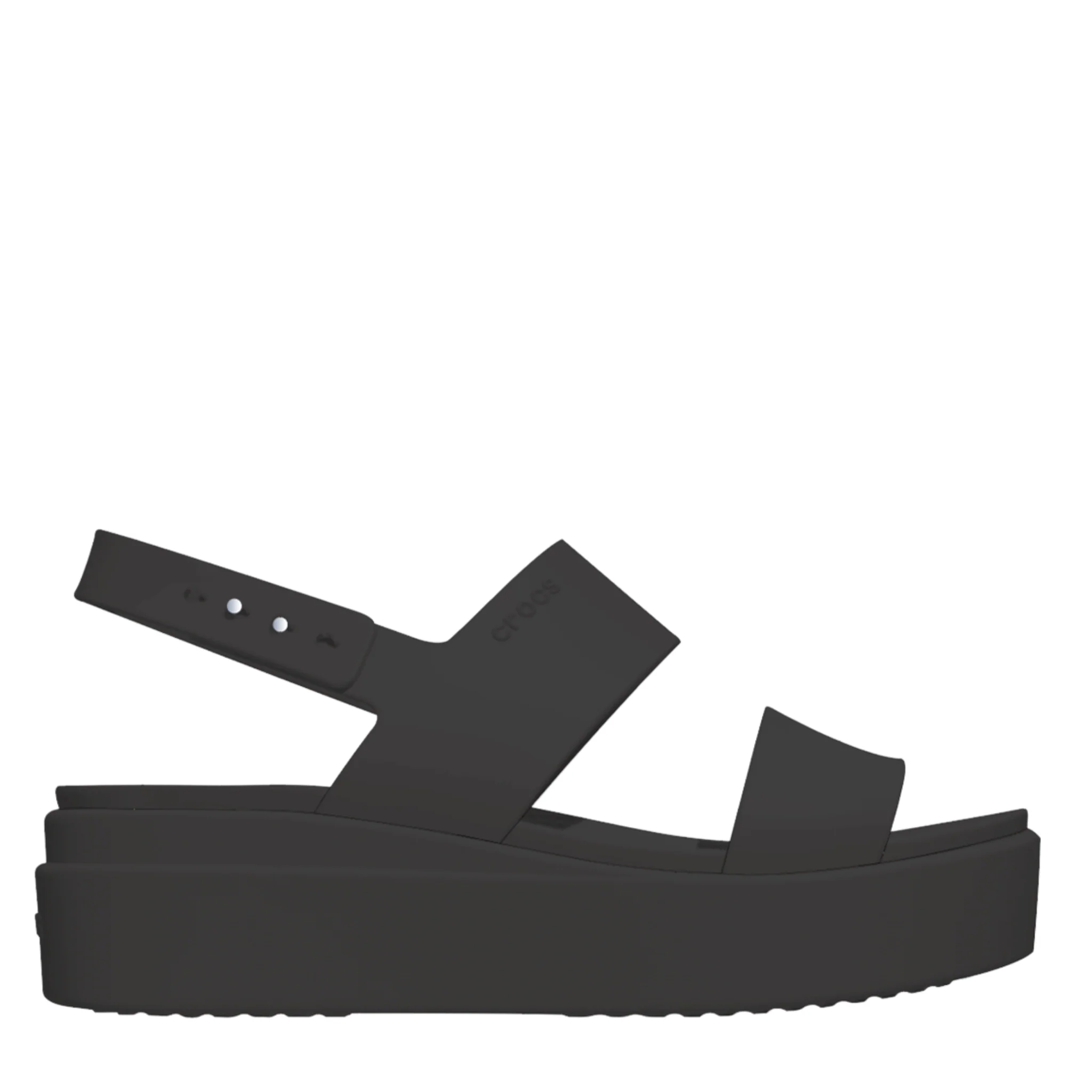 Womens Crocs Black Brooklyn Low Wedge Sandals - Image 3