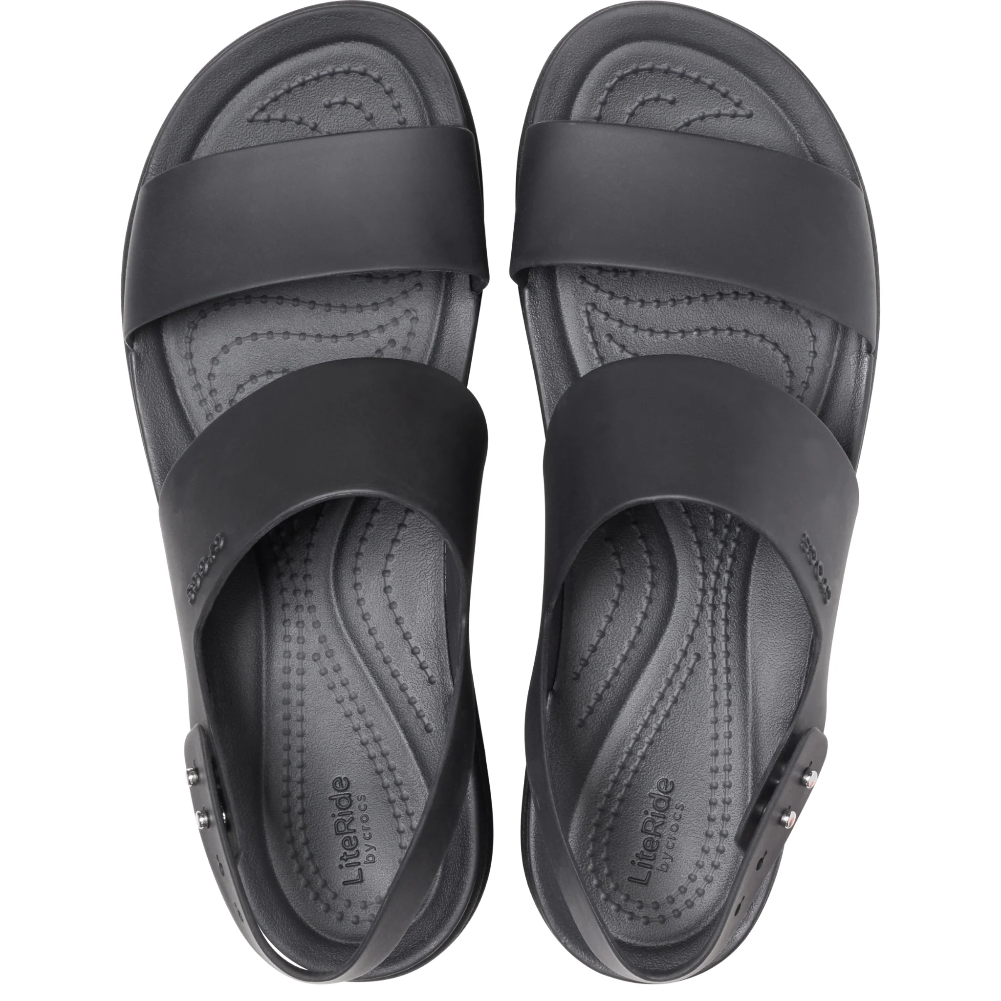 Womens Crocs Black Brooklyn Low Wedge Sandals - Image 4