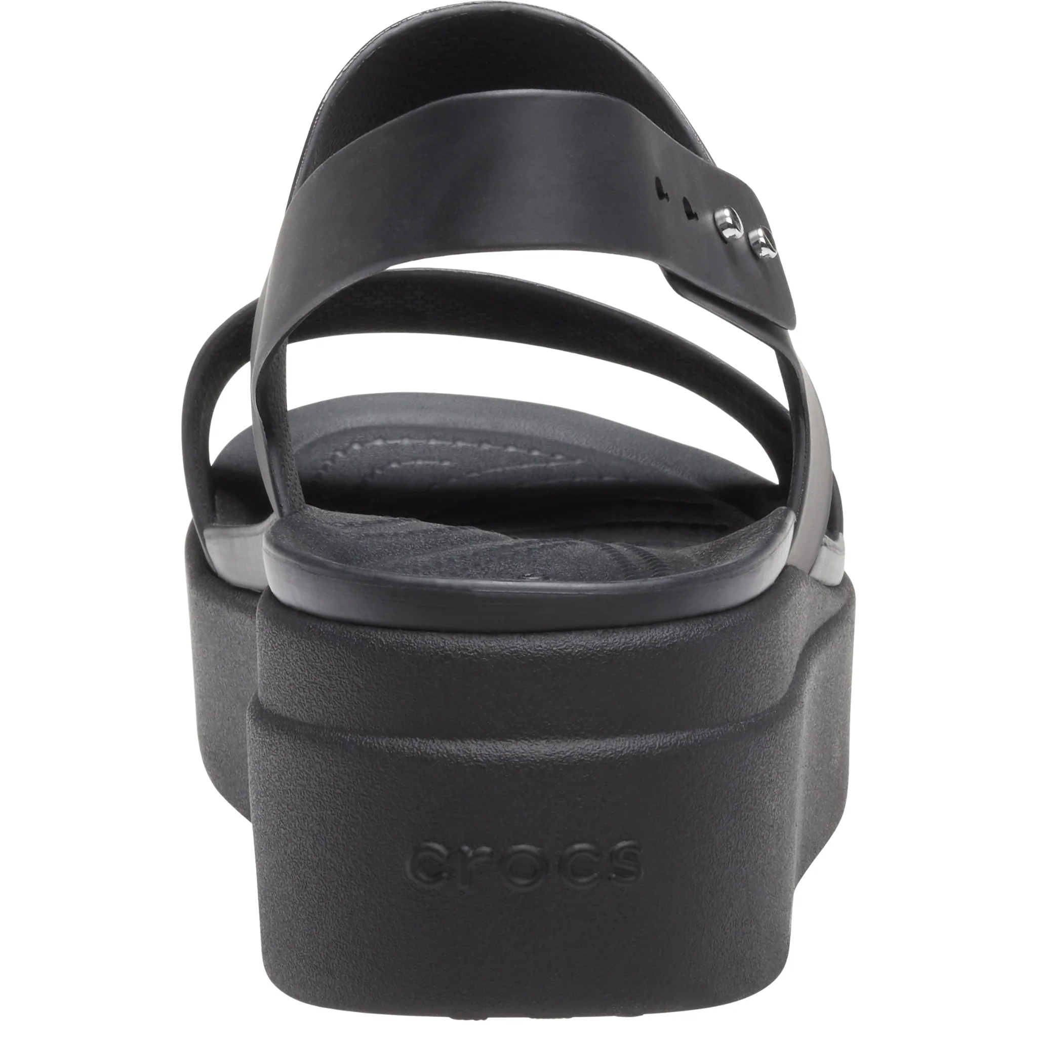 Womens Crocs Black Brooklyn Low Wedge Sandals - Image 7
