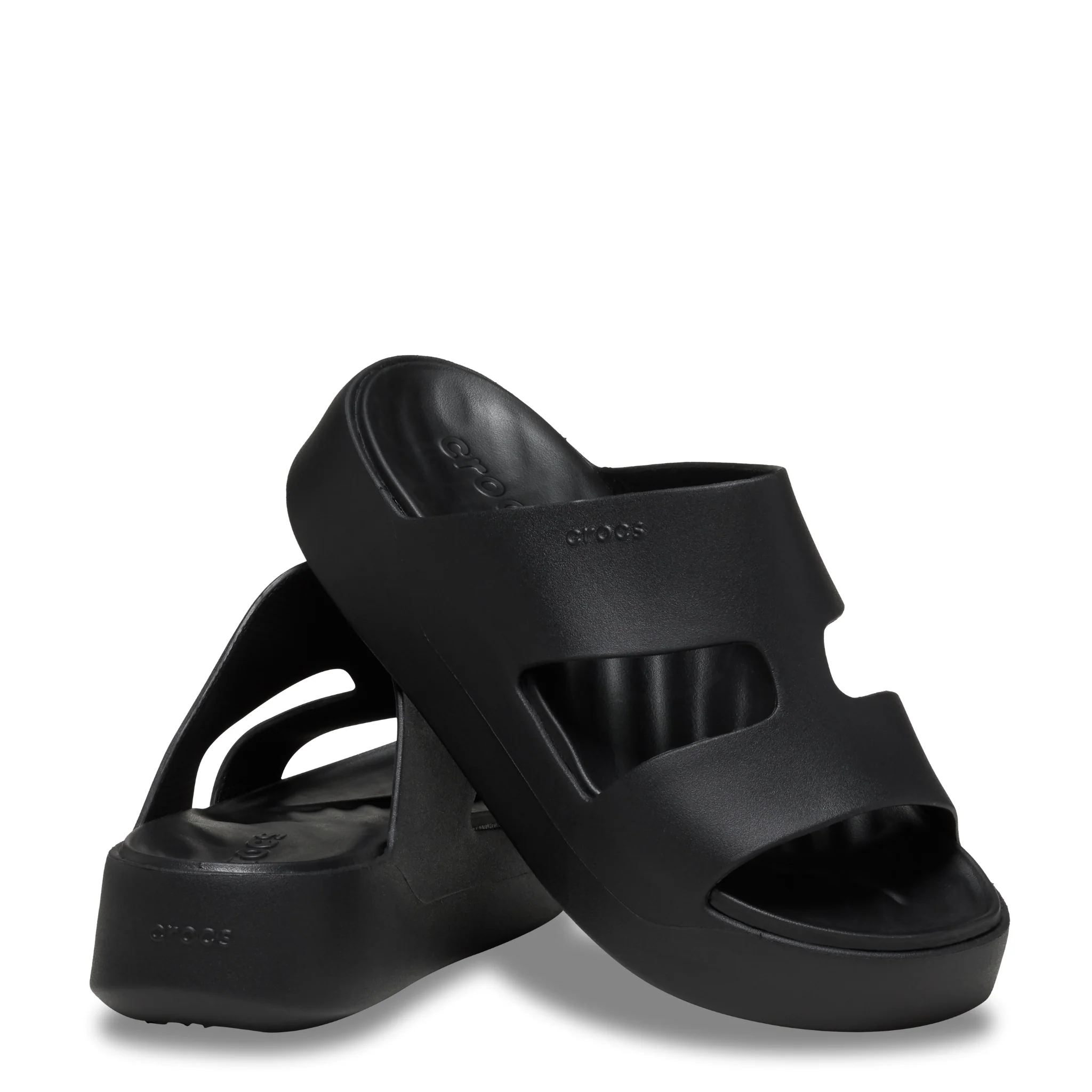 Womens Crocs Black Getaway Platform H-Strap Sandals - Image 3