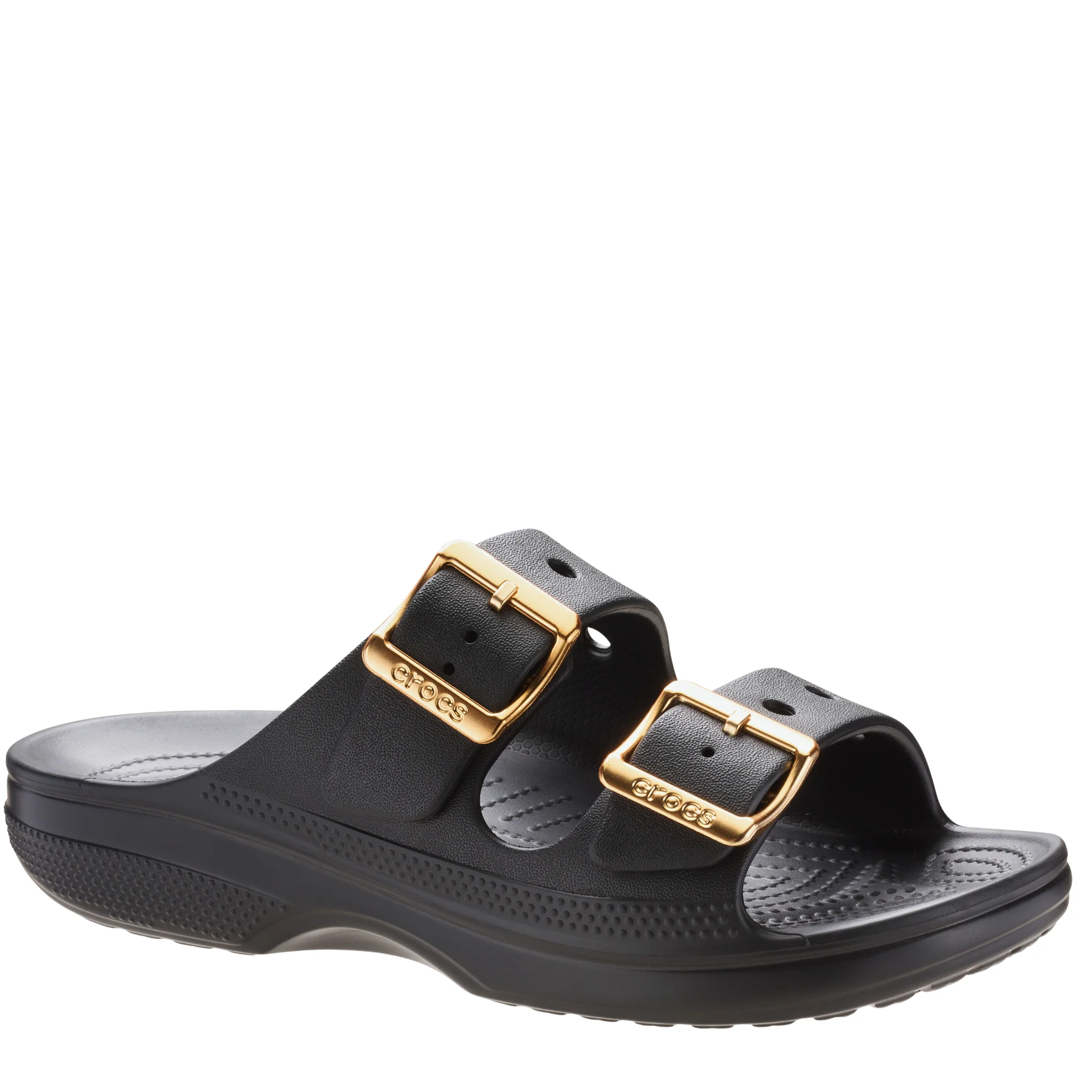 Womens Crocs Black Metallic Saturday Sandals - Image 5