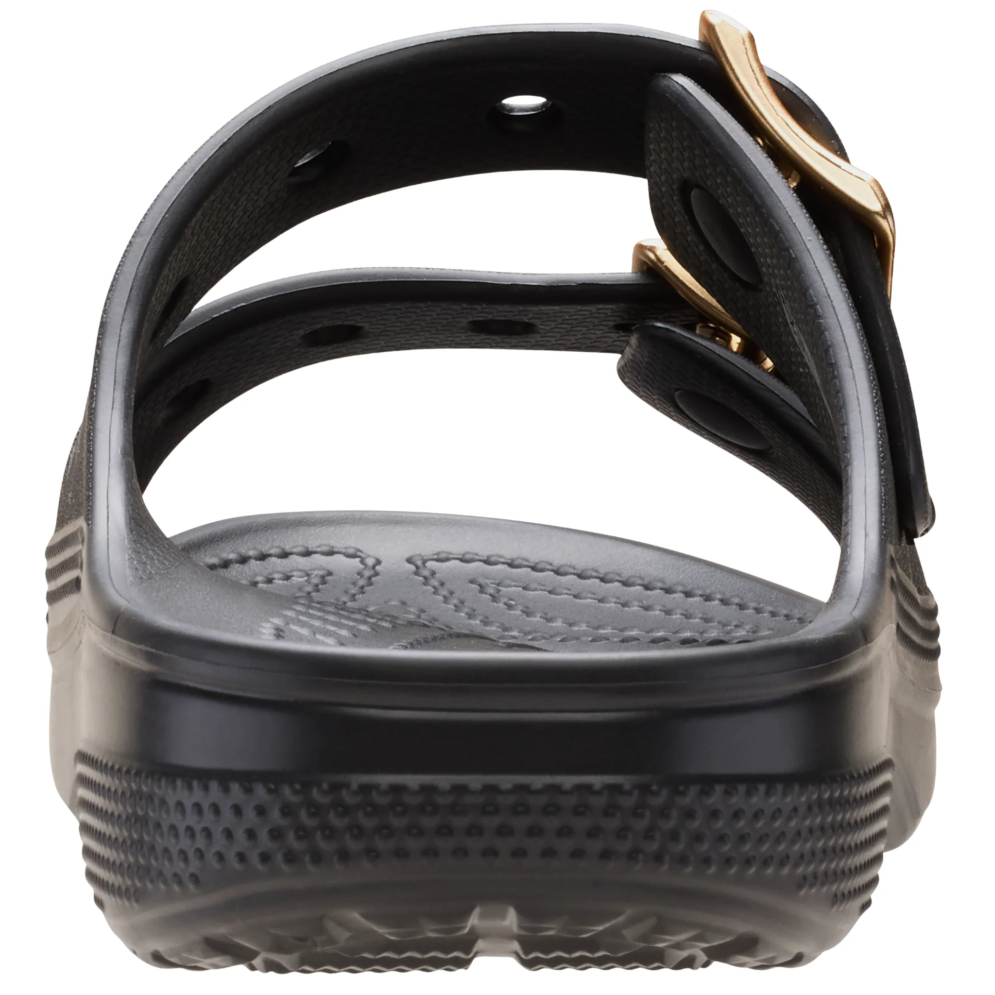 Womens Crocs Black Metallic Saturday Sandals - Image 6