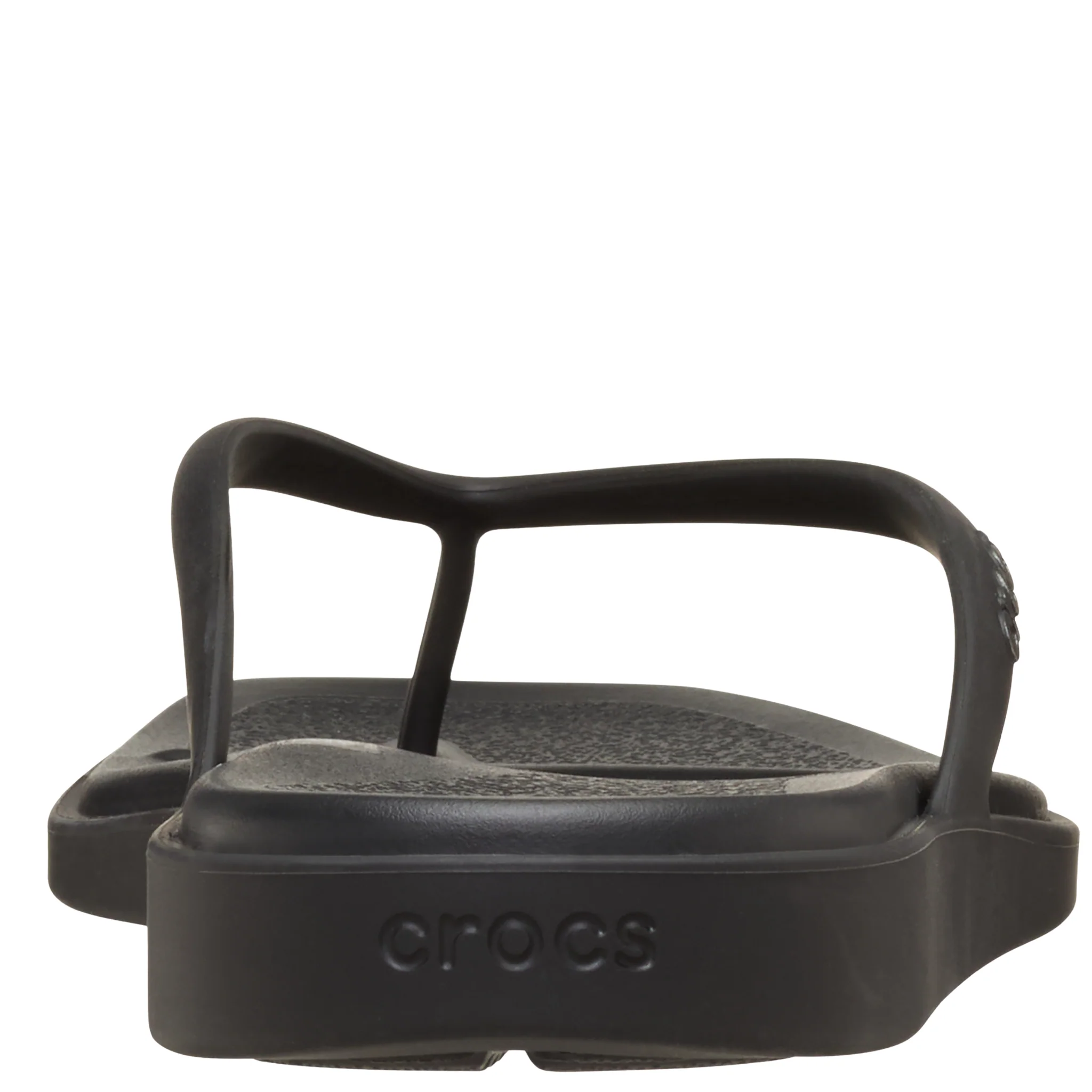 Womens Crocs Black Miami Flip Flops - Image 6