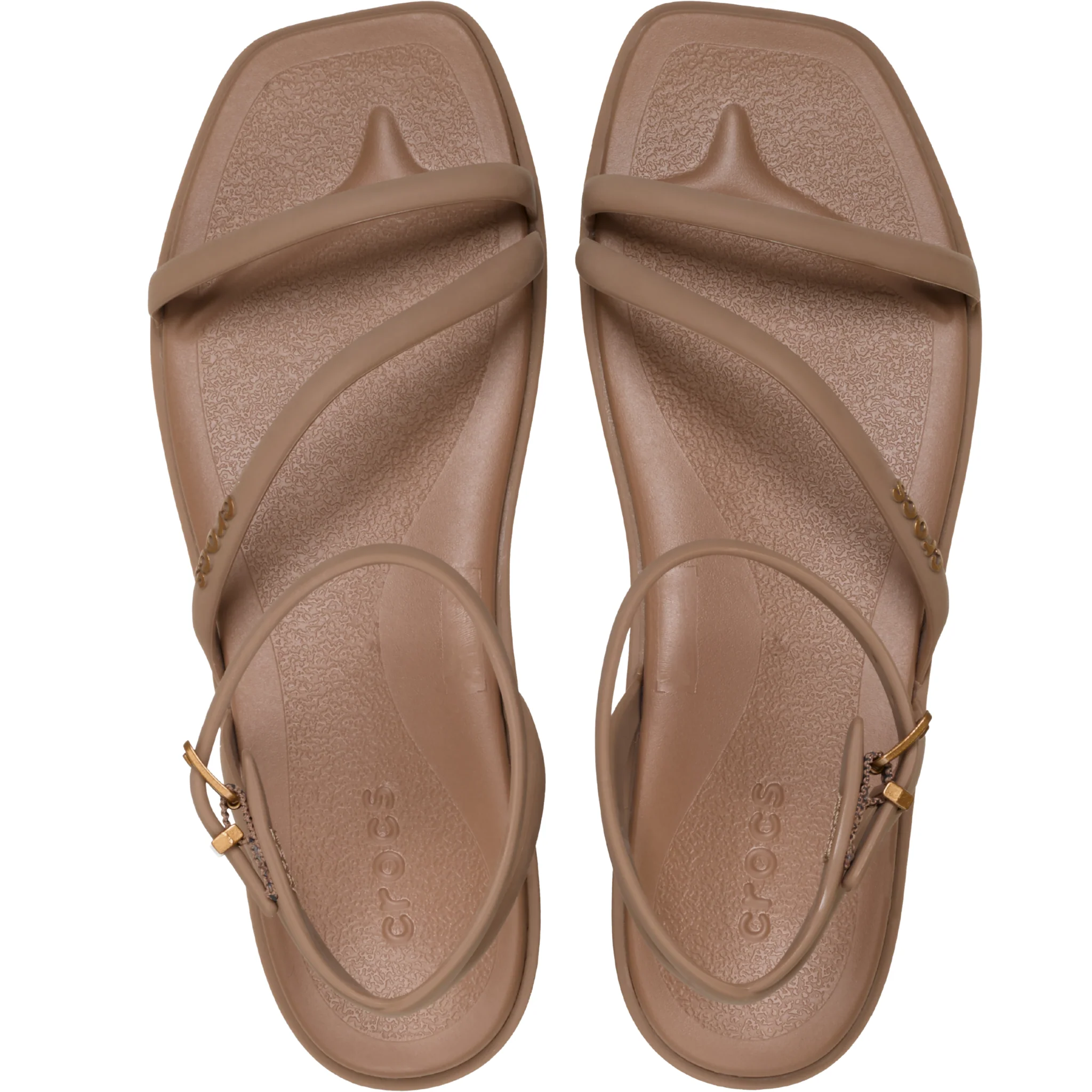 Womens Crocs Milk Chocolate Miami Ankle Strap Sandals - Image 3