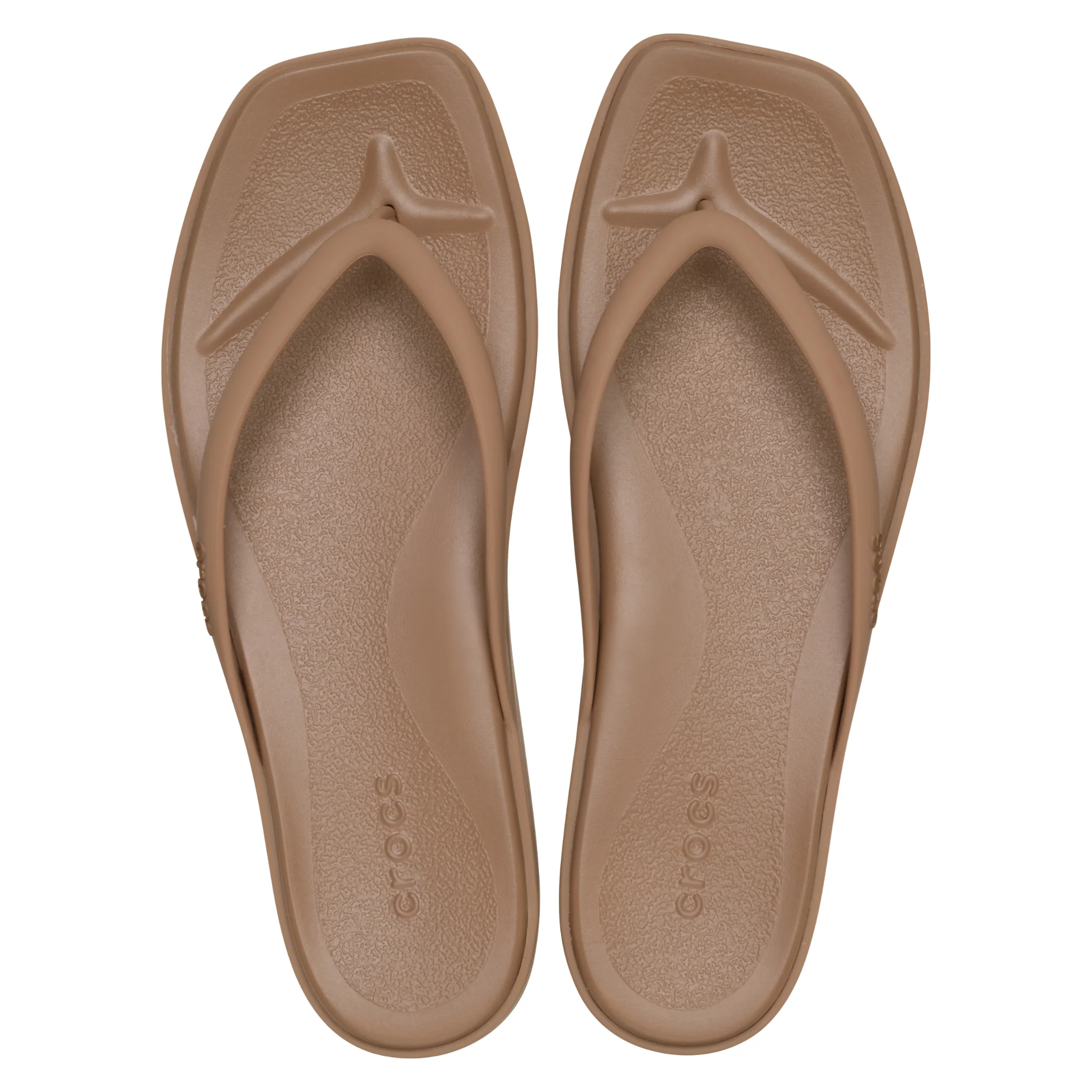 Womens Crocs Milk Chocolate Miami Flip Flops - Image 4