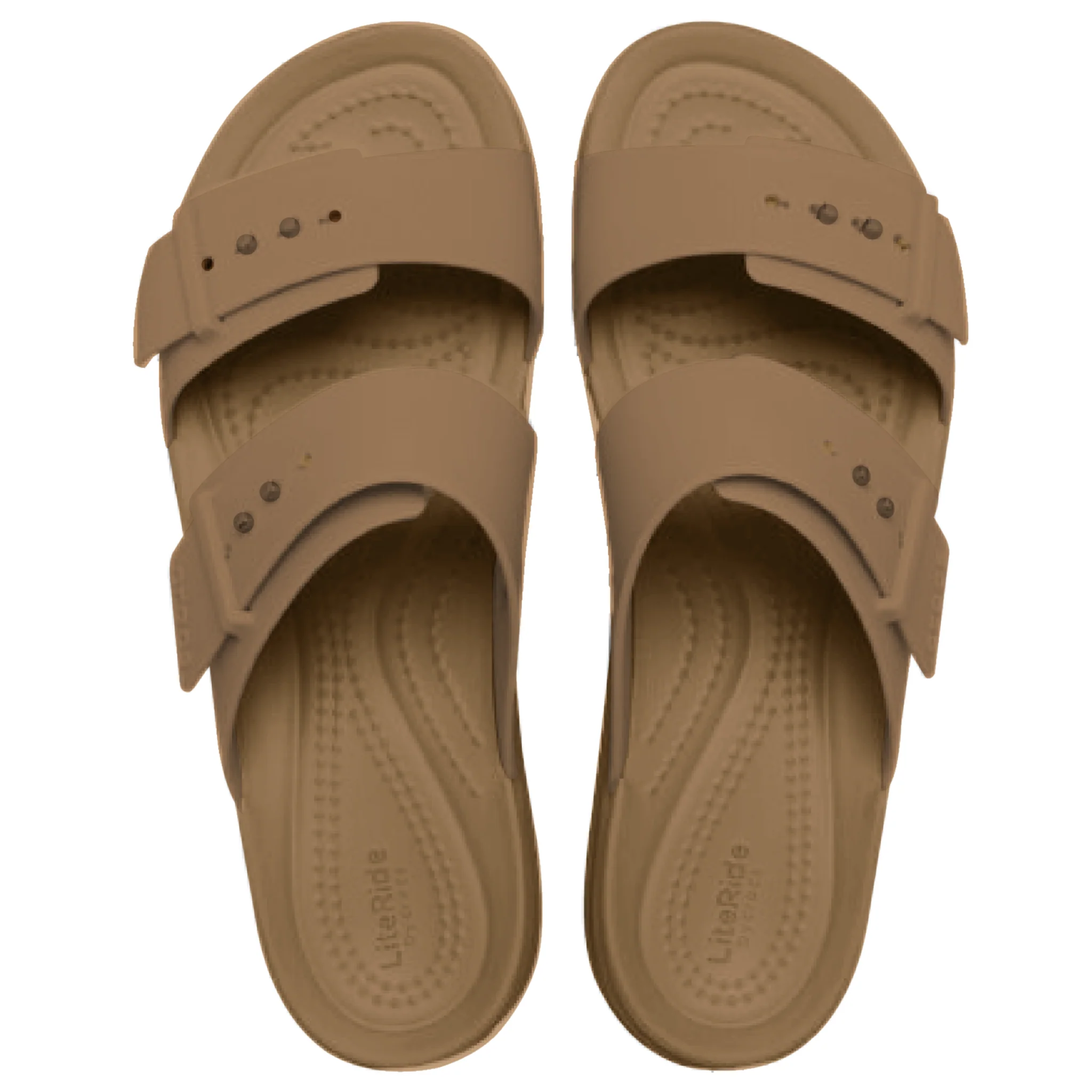 Womens Crocs Umber Brooklyn Buckle Low Wedge Sandals - Image 2