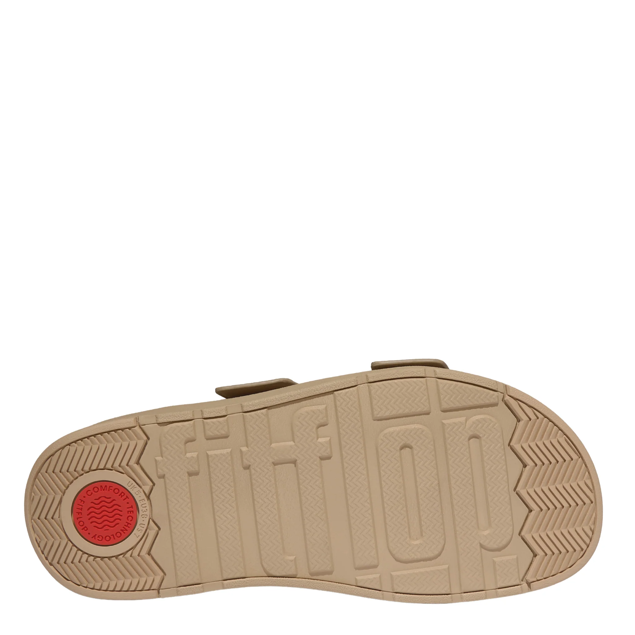 Womens FitFlop Cappuccino Suede Gen-FF Buckle Slide Sandals - Image 4