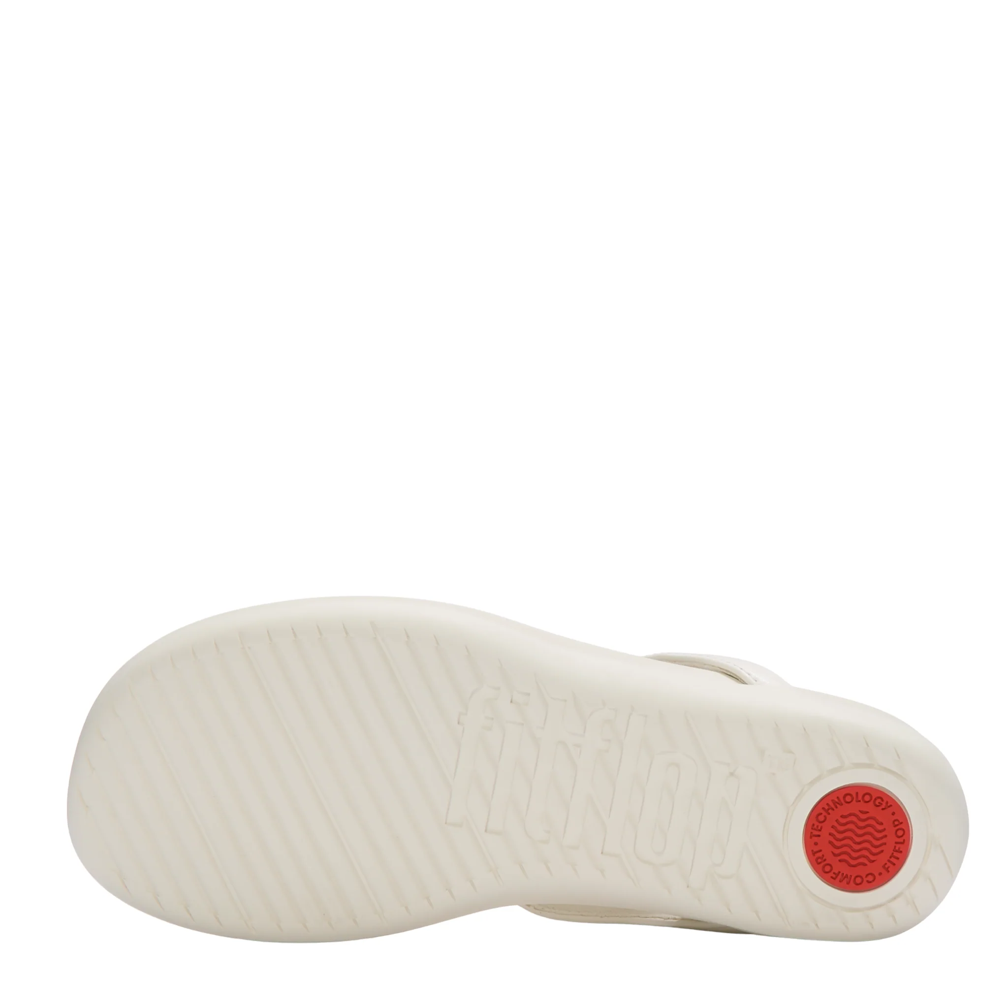 Womens FitFlop Cream Solay Glossy-Disc Toe-Post Sandals - Image 5