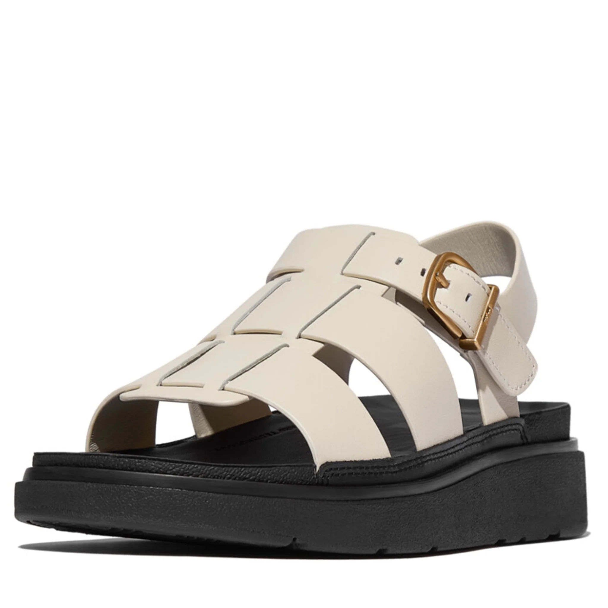 Womens FitFlop Paris Beige Gen-FF Leather Sandals - Image 3