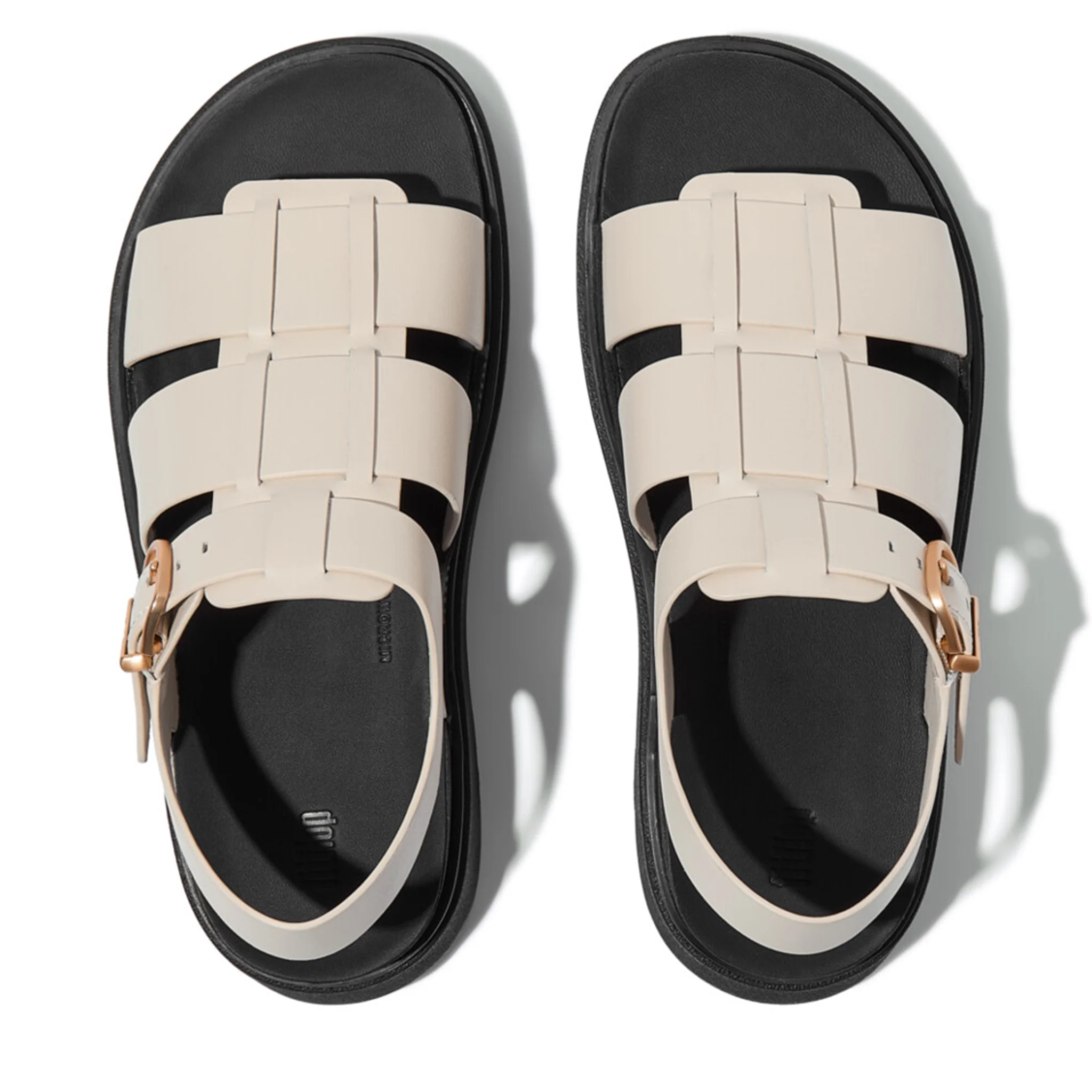 Womens FitFlop Paris Beige Gen-FF Leather Sandals - Image 4