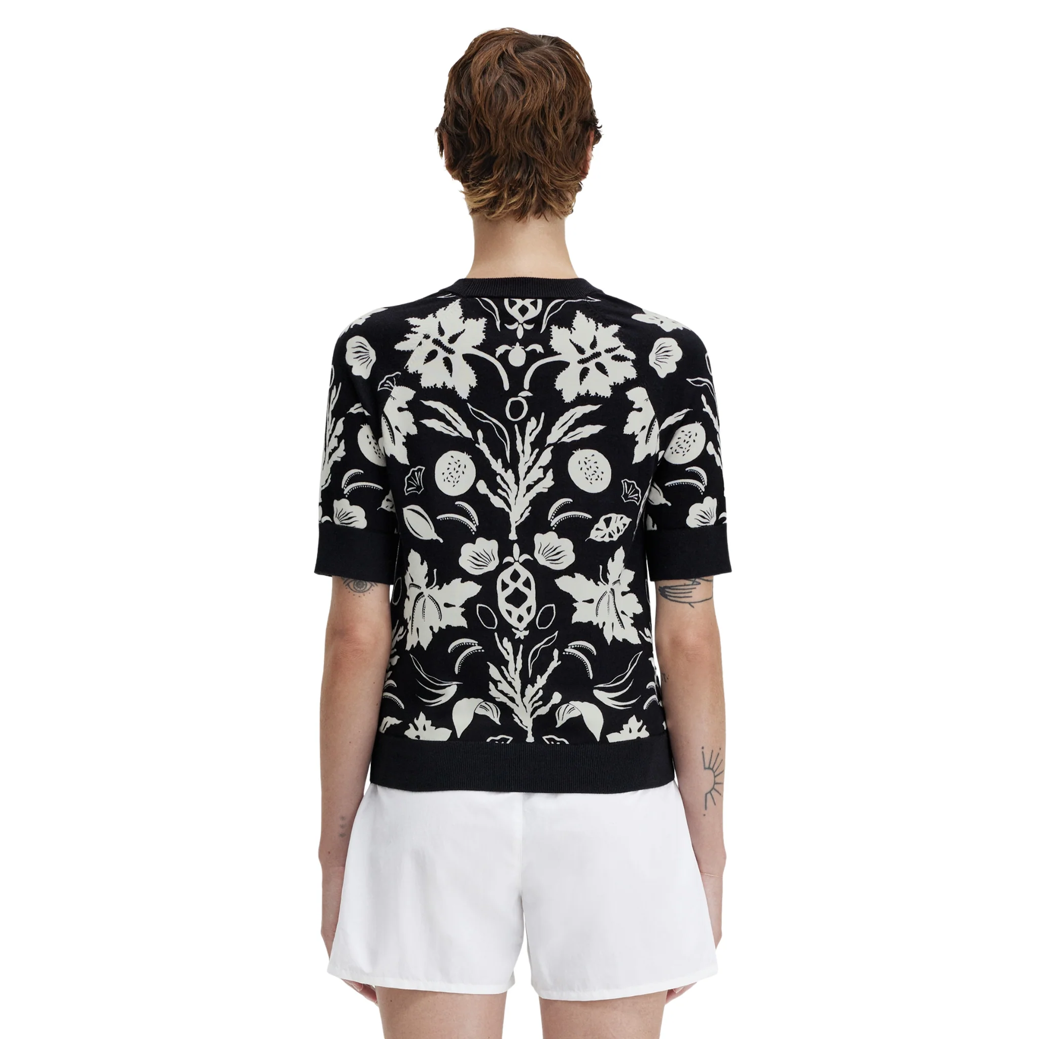 Womens Fred Perry x Amy Winehouse Black Printed Knitted Jumper - Image 4