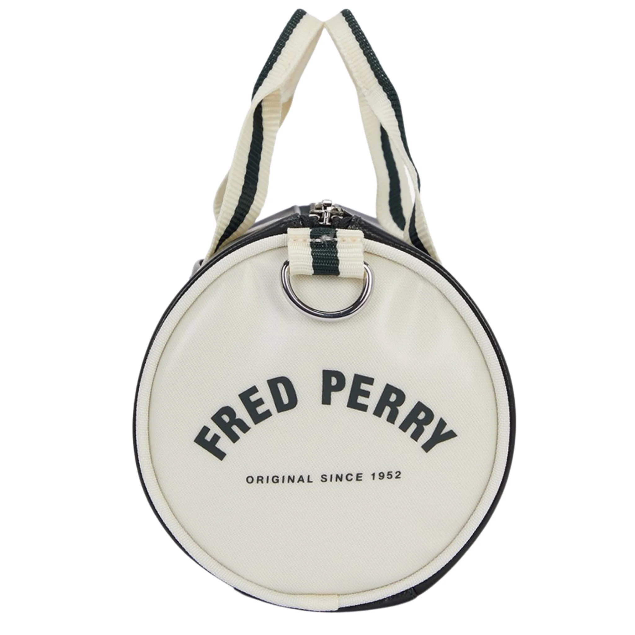 Womens Fred Perry Night Green/Ecru Classic Mini Barrel Bag - Image 3