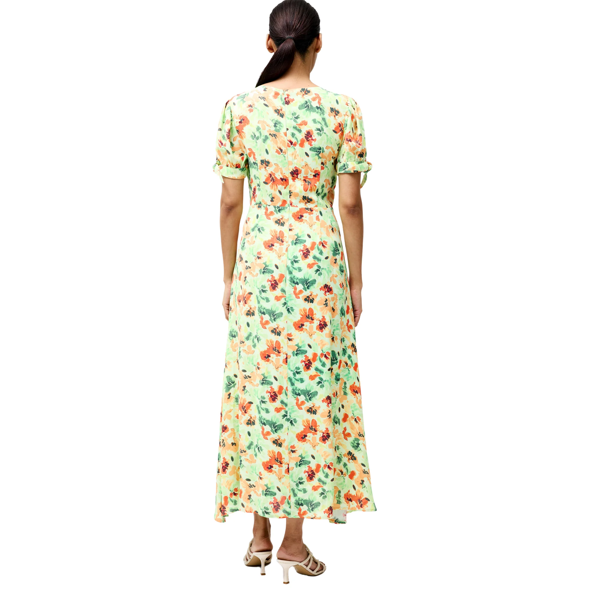 Womens French Connection Apple Green Eve Crepe Scoop Neck Dress - Image 4