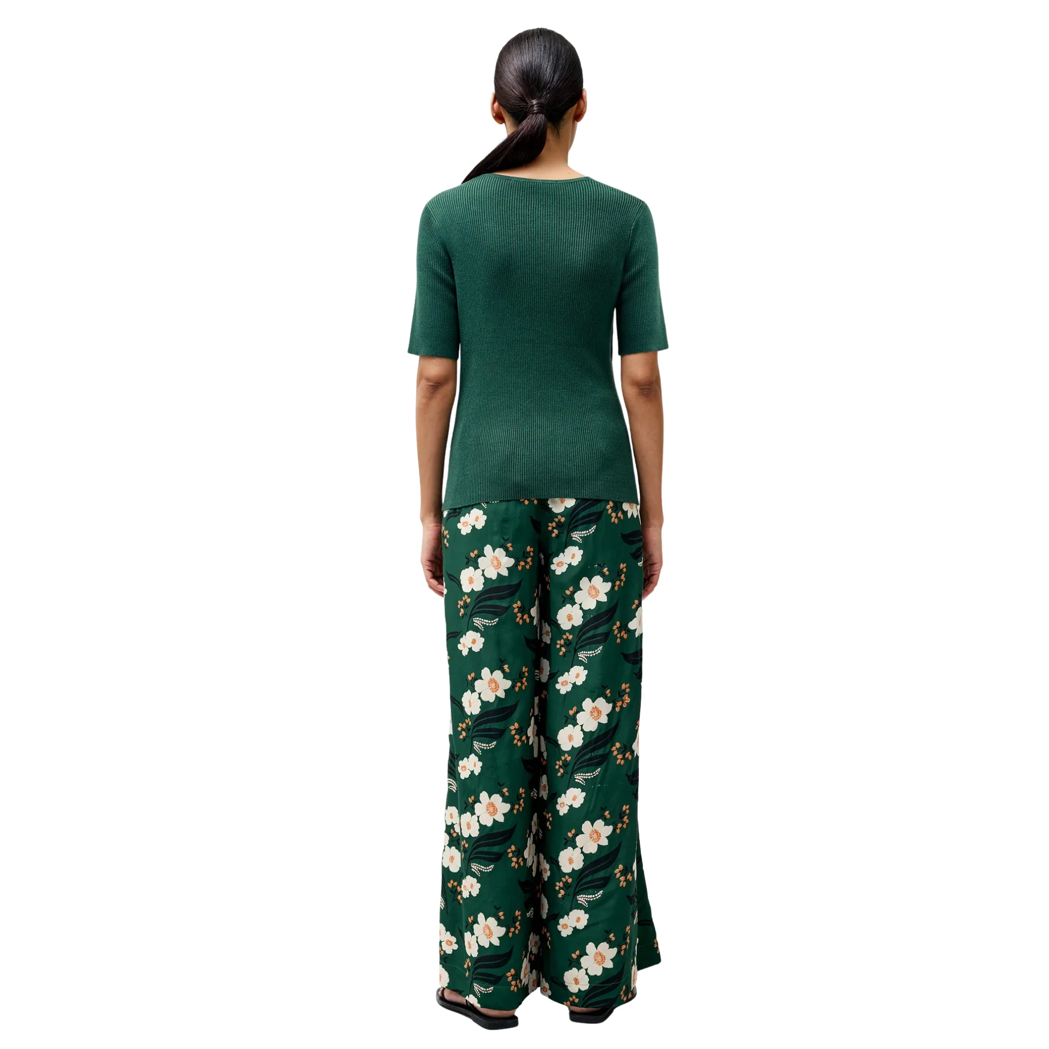 Womens French Connection Jade Green Jayna Trim Top - Image 5