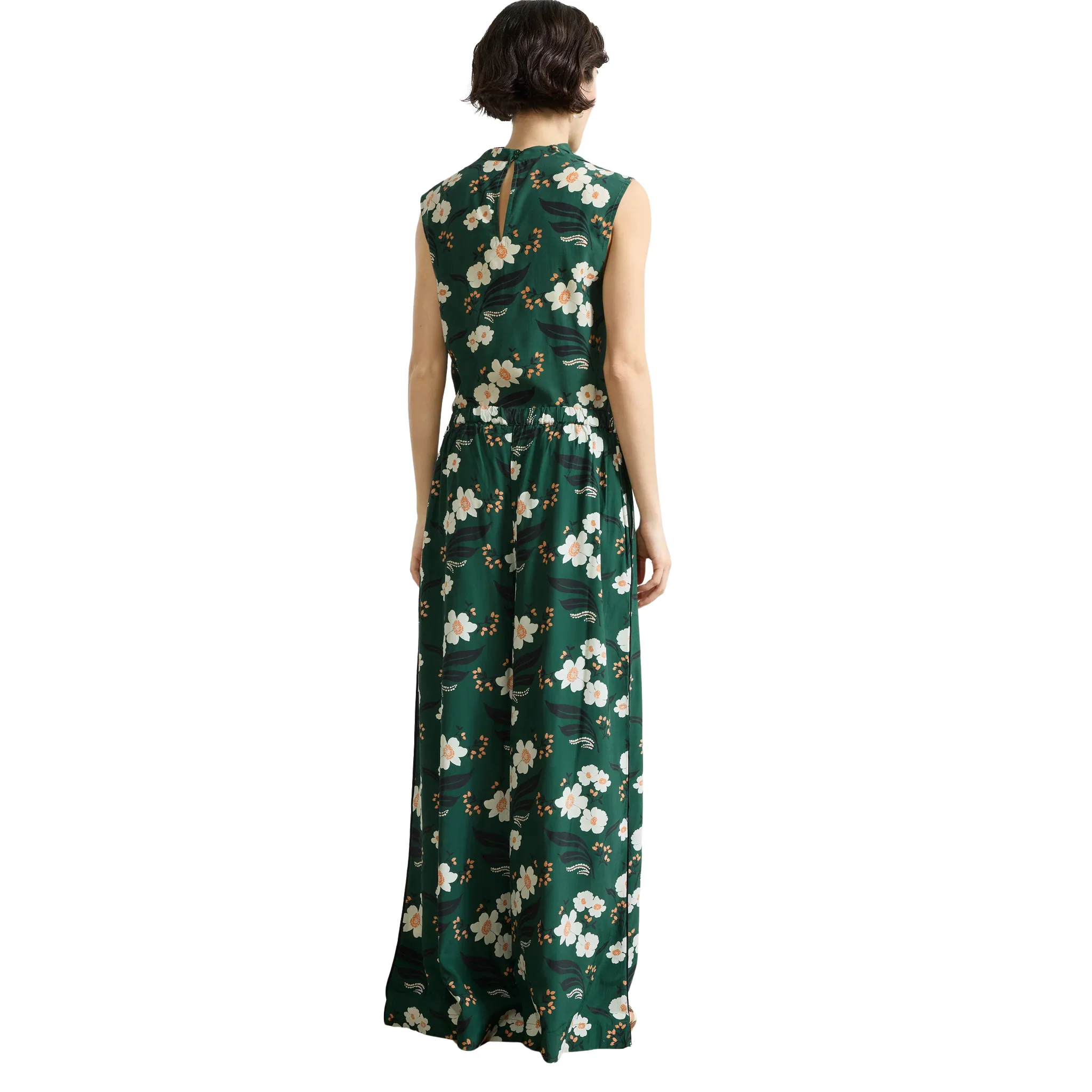 Womens French Connection Jade Green Rhian Printed Trousers - Image 4