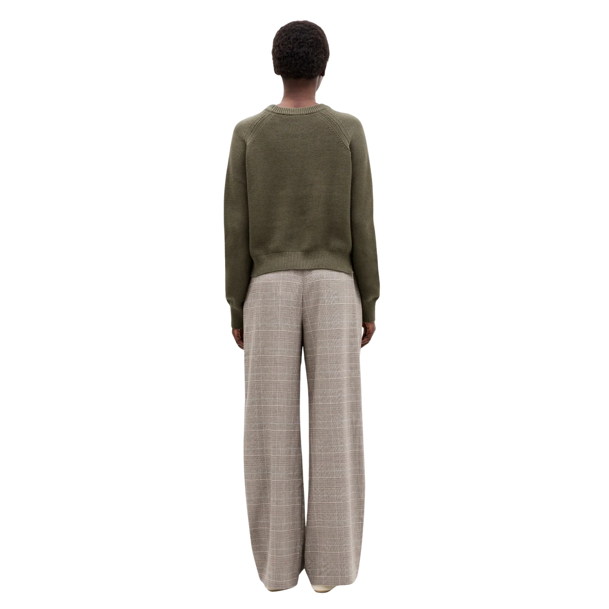 Womens French Connection Khaki Green Lily Mozart Crew Knit - Image 3