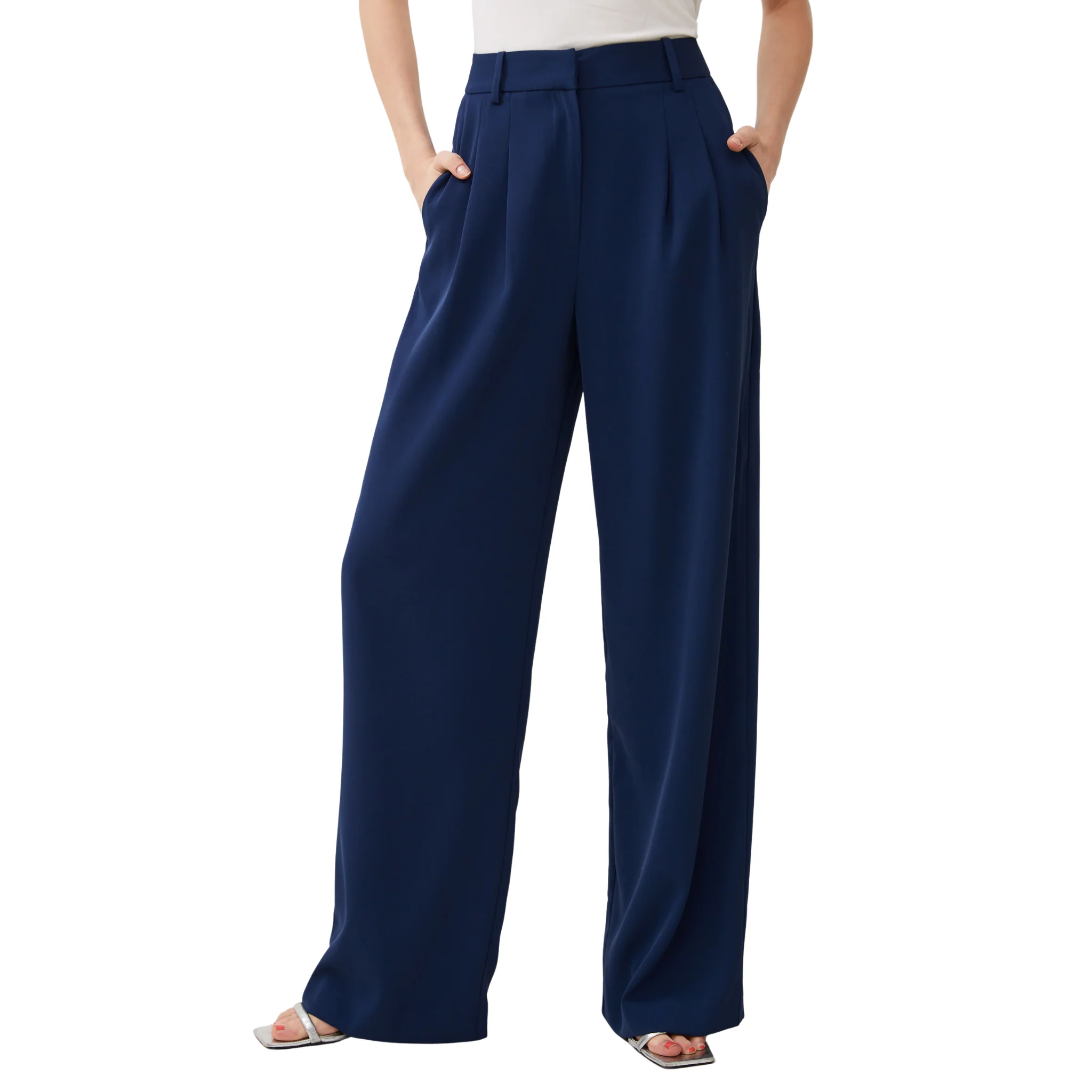 Womens French Connection Midnight Blue Harrie Suiting Trousers - Image 2