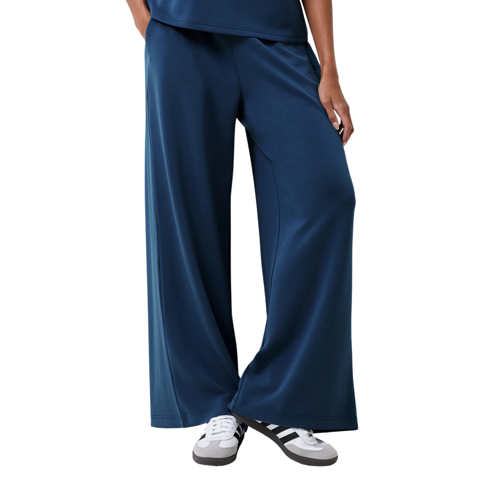 Womens French Connection Midnight Blue Wren Wide Leg Trousers - Image 3