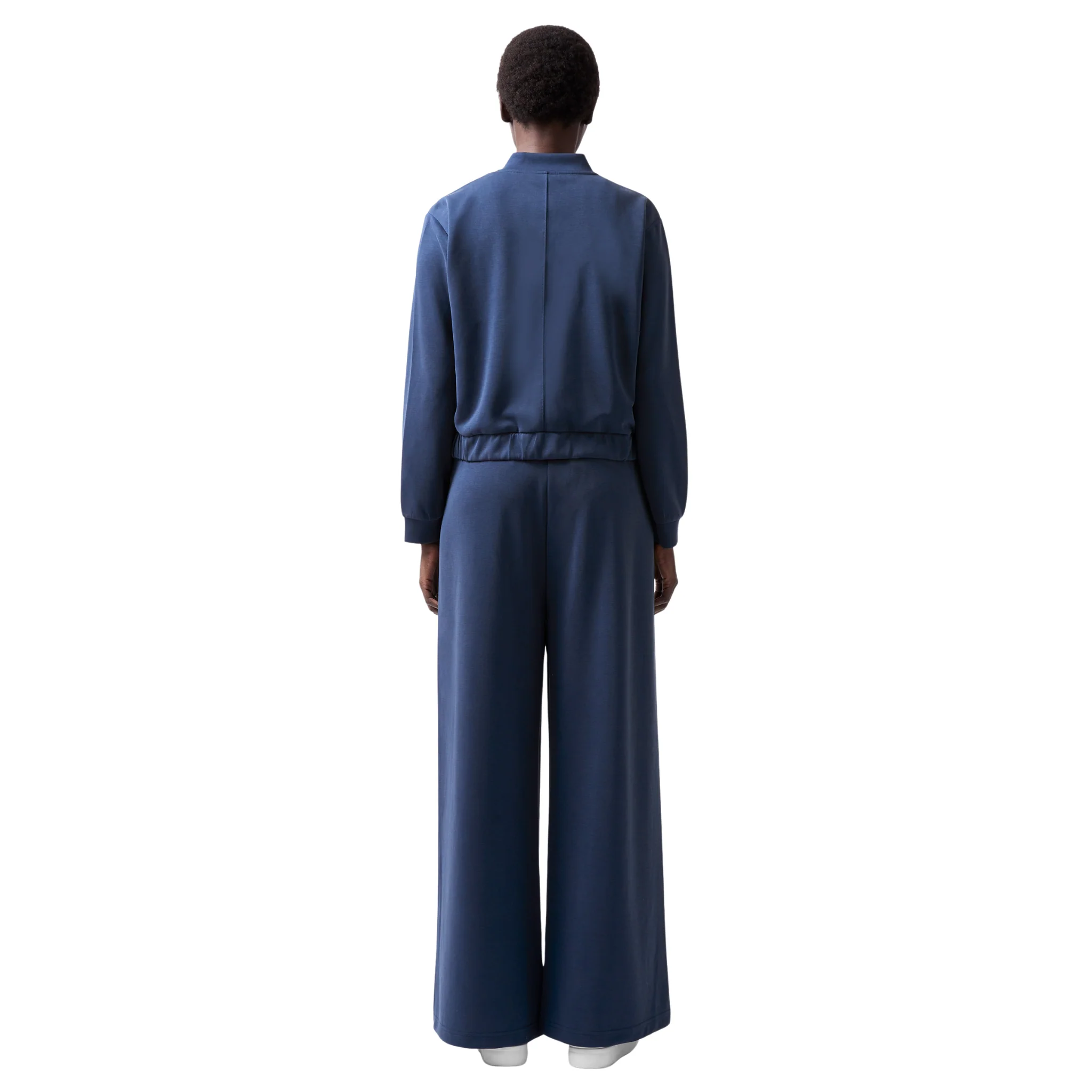 Womens French Connection Midnight Blue Wren Zip Bomber Jacket - Image 5
