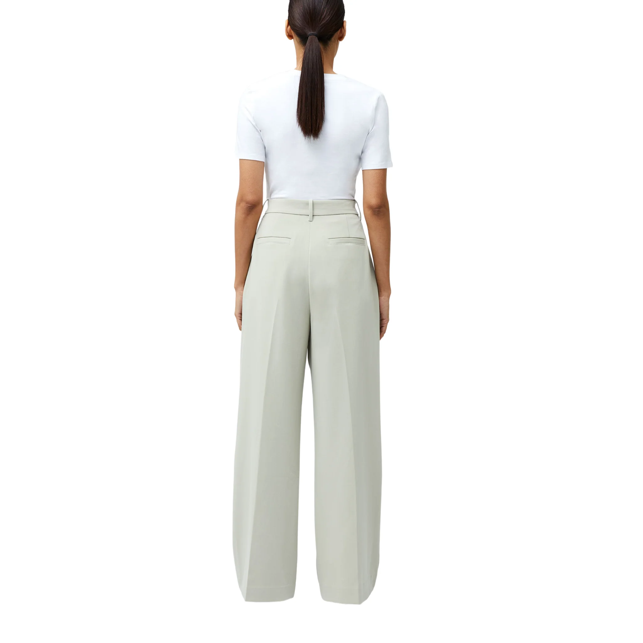Womens French Connection Pistachio Green Angie Suiting Wide Leg Trousers - Image 3